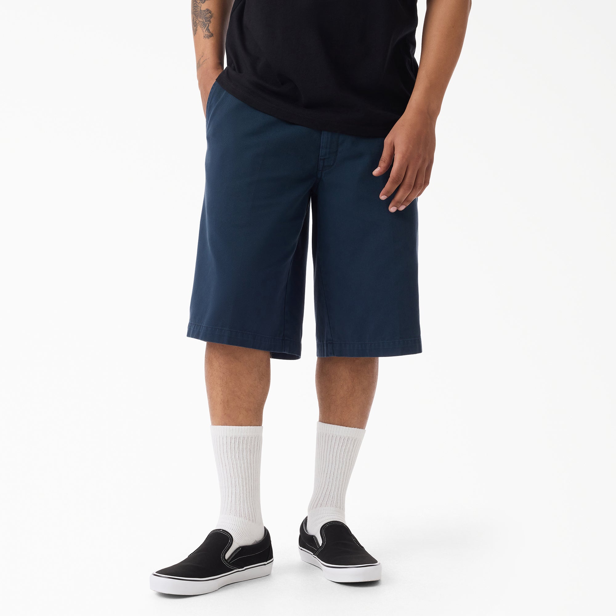Worn In Loose Work Shorts, 13"
