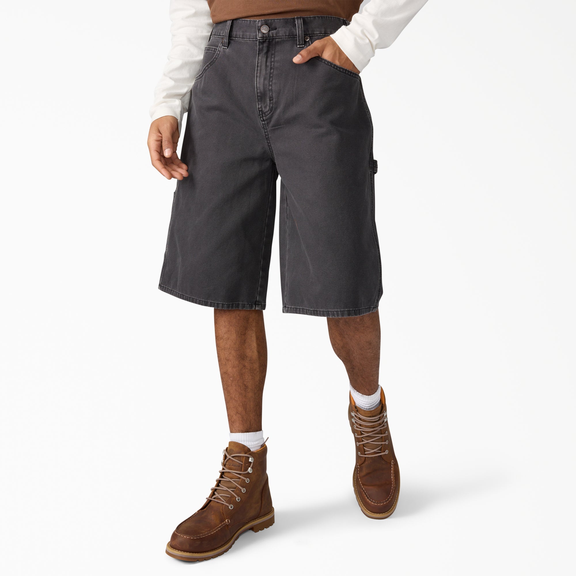 Worn In Relaxed Carpenter Duck Shorts, 13"