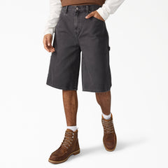 Worn In Relaxed Carpenter Duck Shorts, 13"