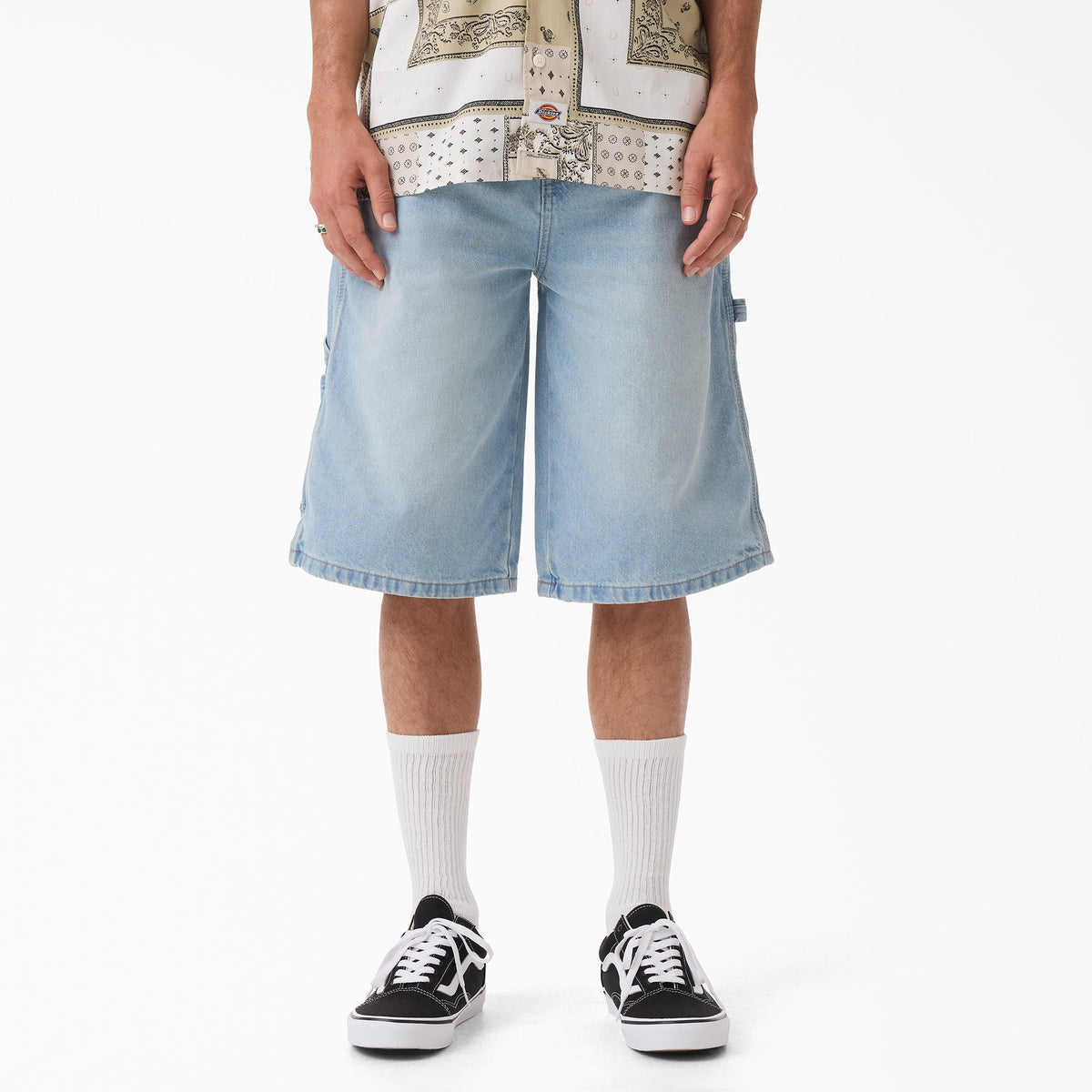 Worn In Relaxed Carpenter Denim Shorts, 13"