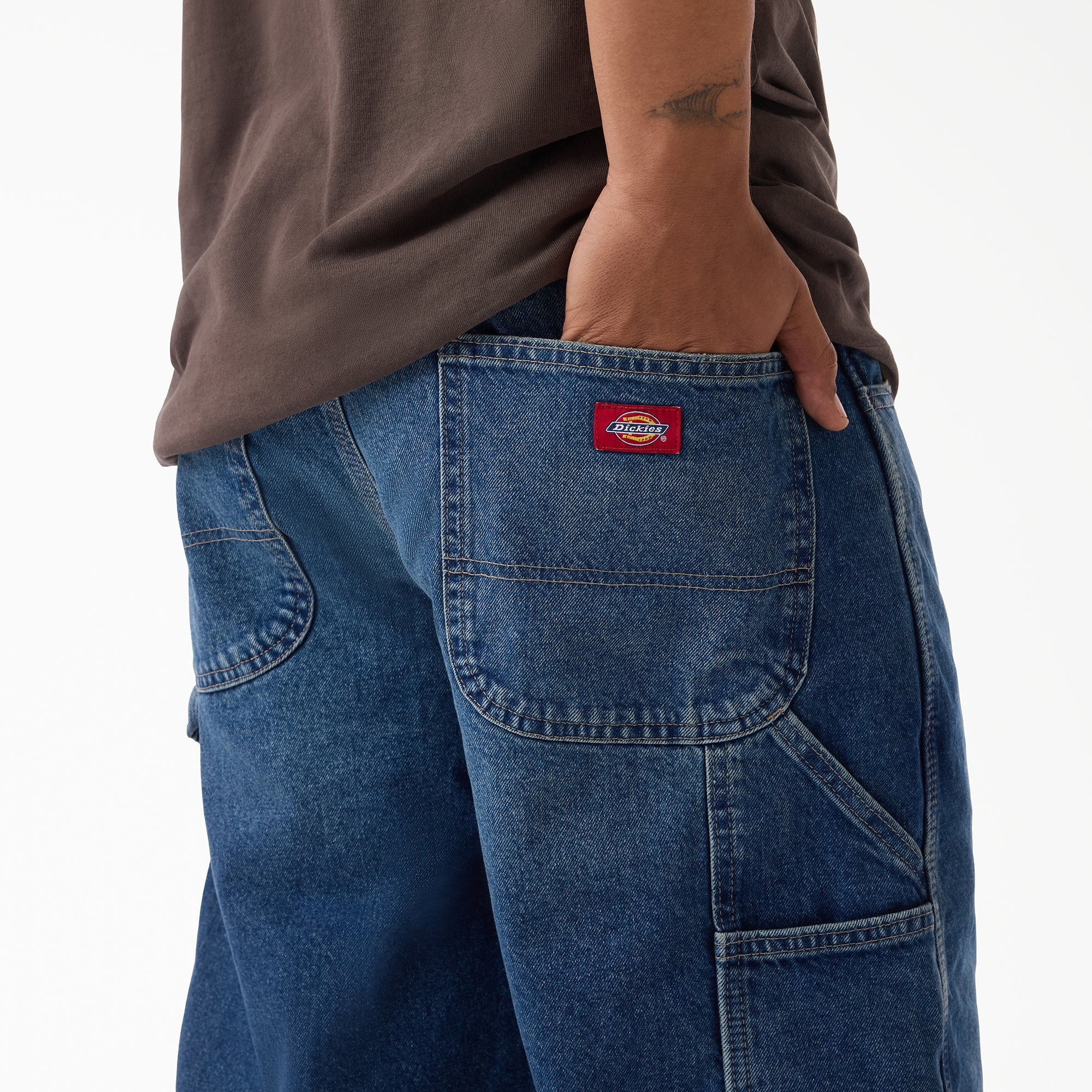 Worn In Relaxed Carpenter Denim Shorts, 13"
