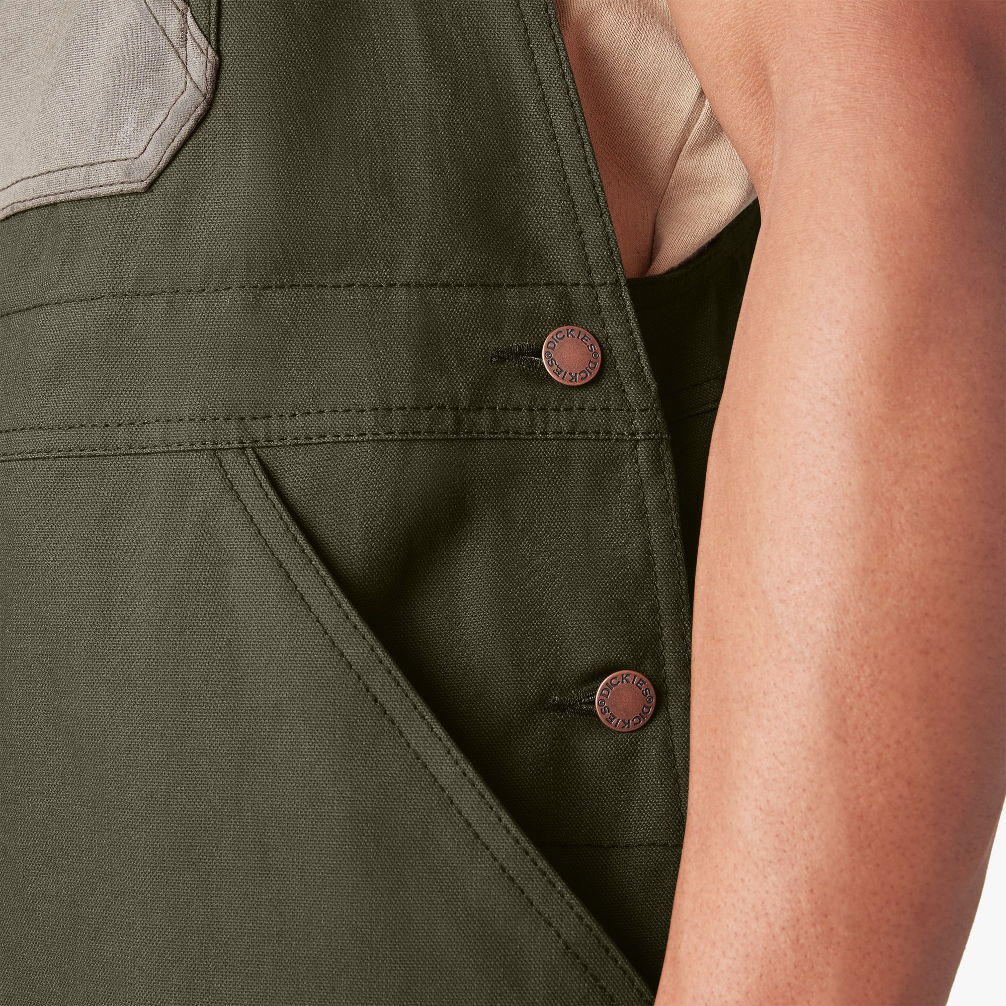 Waxed Canvas Double Front Bib Overalls