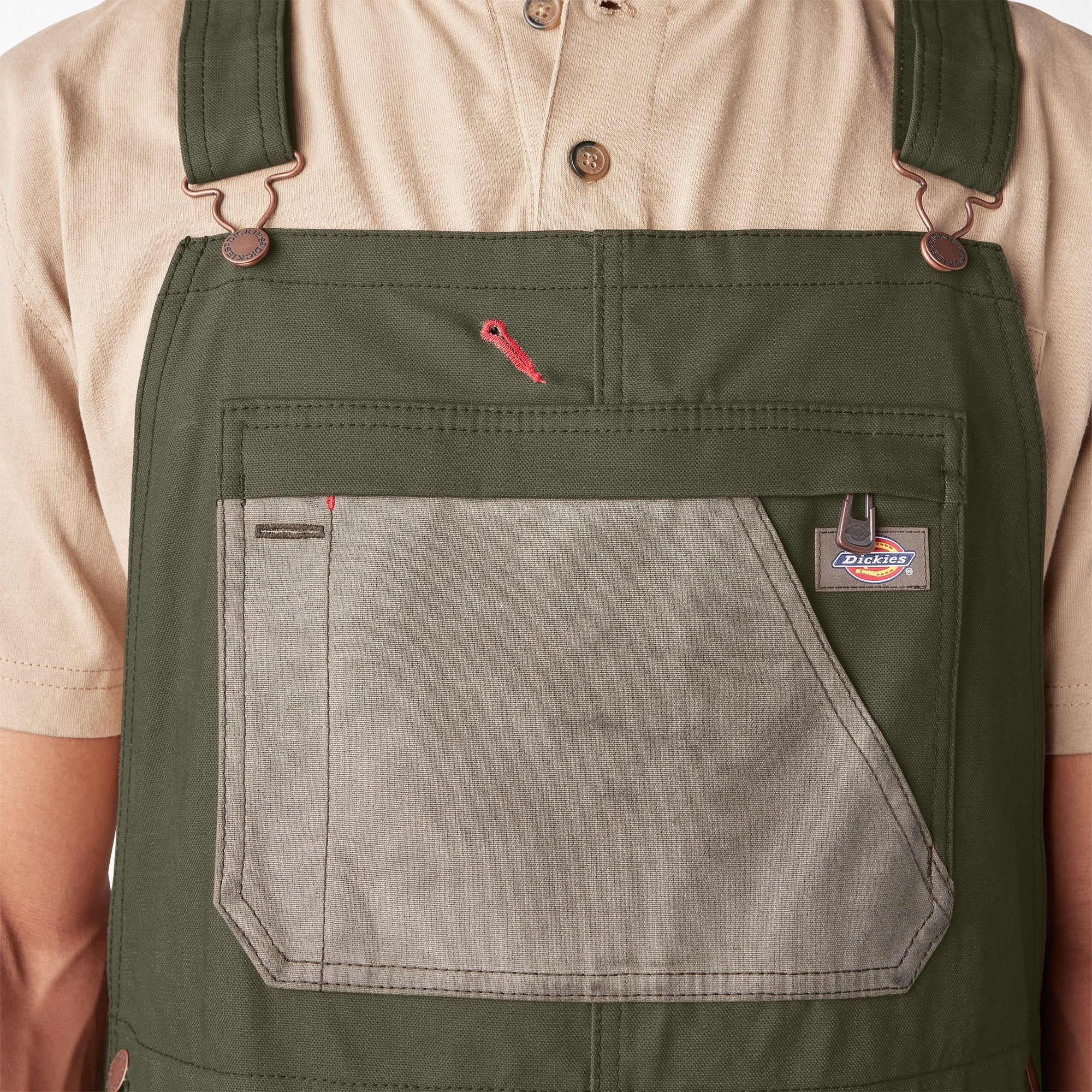 Waxed Canvas Double Front Bib Overalls