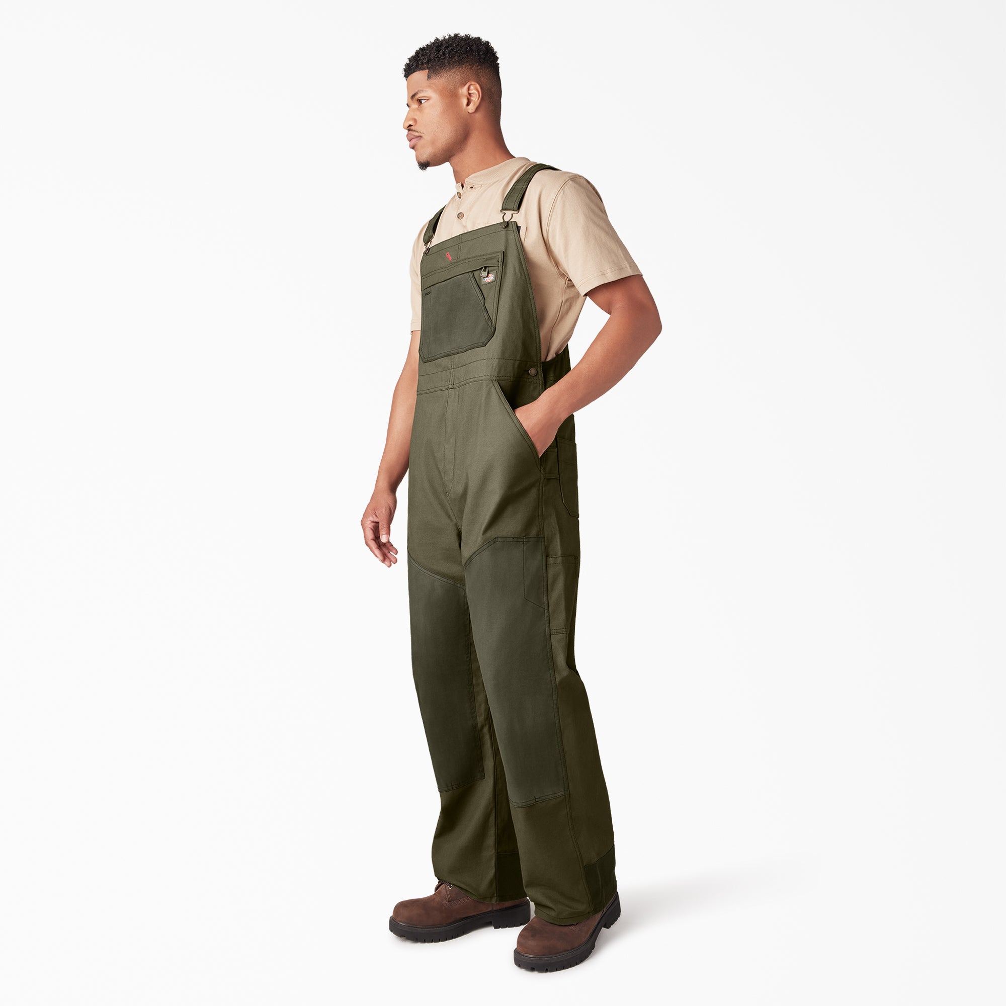 Waxed Canvas Double Front Bib Overalls