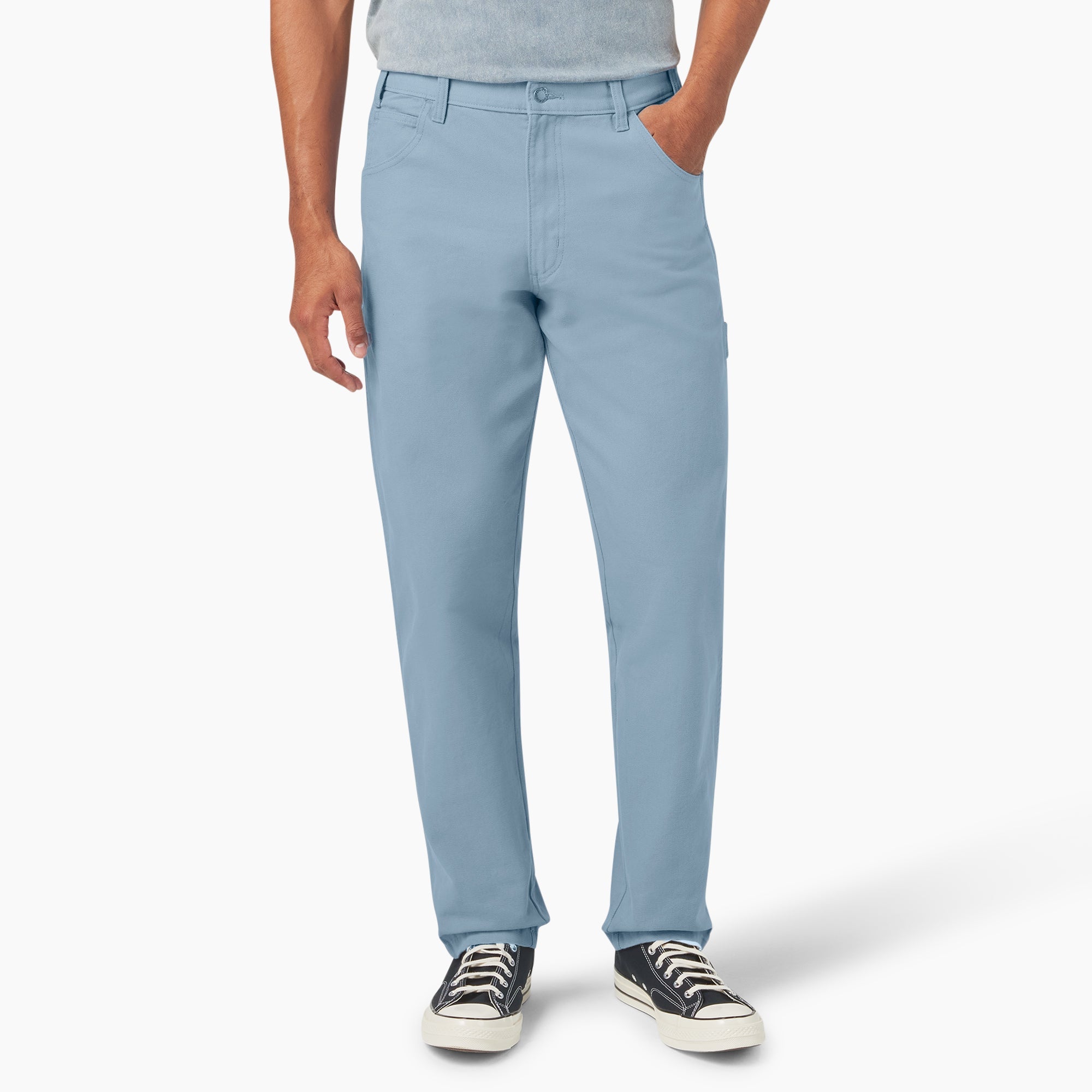 Relaxed Fit Stonewashed Duck Carpenter Pants