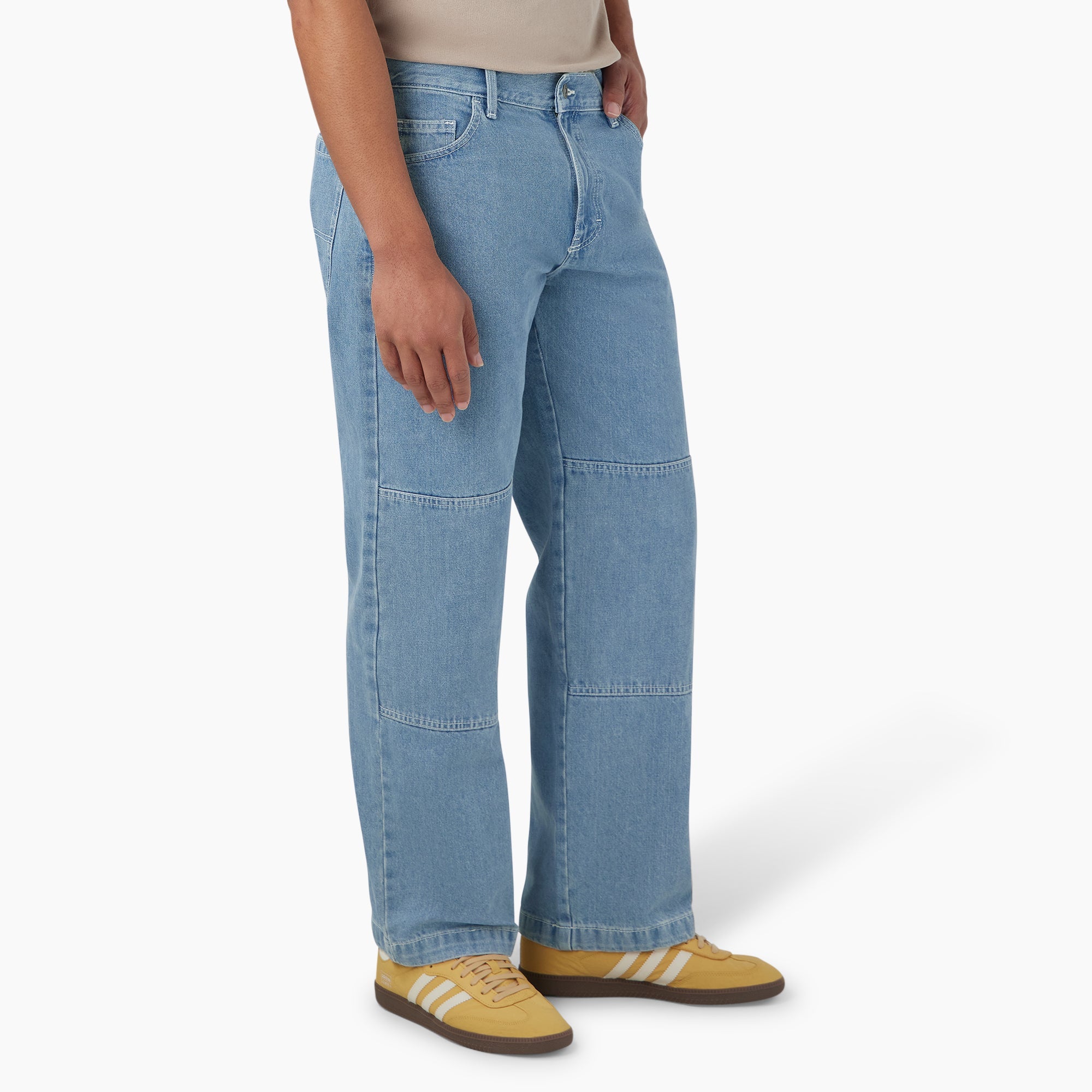 Loose Fit Double Knee Jeans