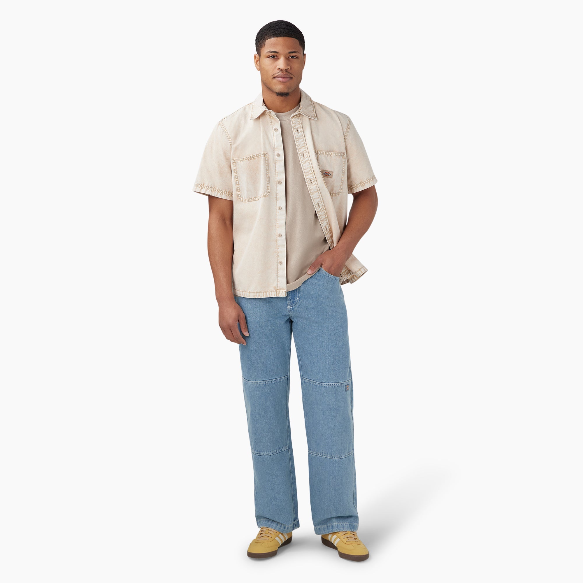 Loose Fit Double Knee Jeans