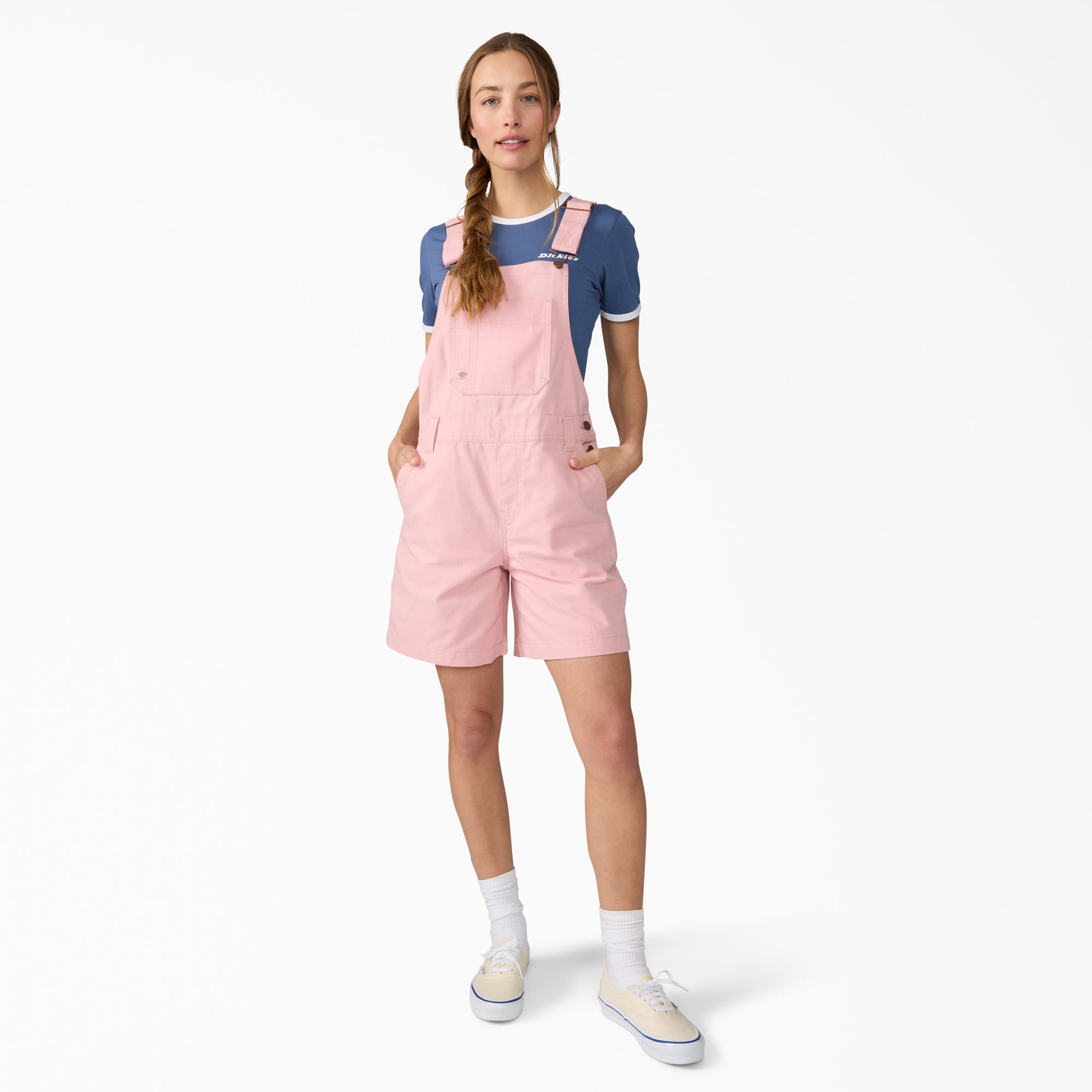 Women's Relaxed Fit Bib Shortalls, 7"