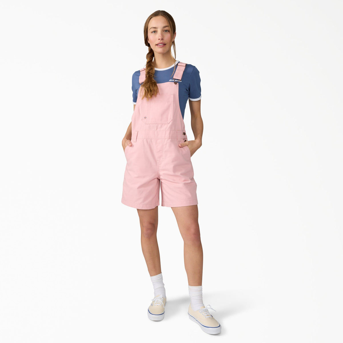 Women's Relaxed Fit Bib Shortalls, 7"