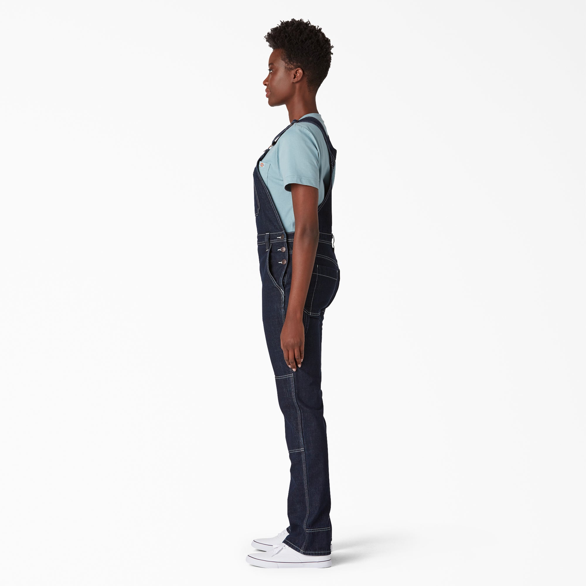 Women's Denim Double Knee Bib Overalls