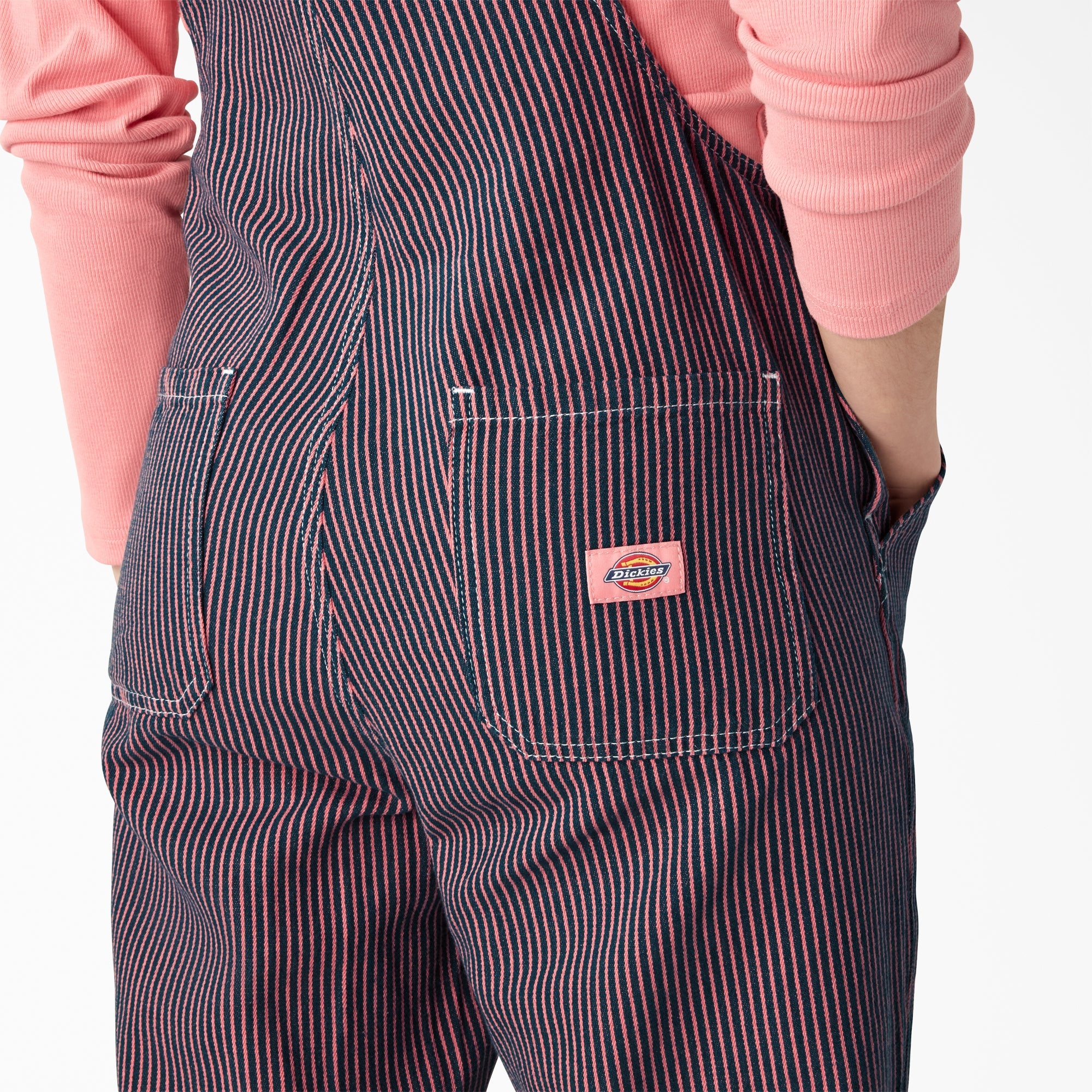 Women's Regular Fit Hickory Stripe Bib Overalls