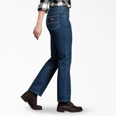 Women's Denim Flannel Lined Relaxed Fit Jeans