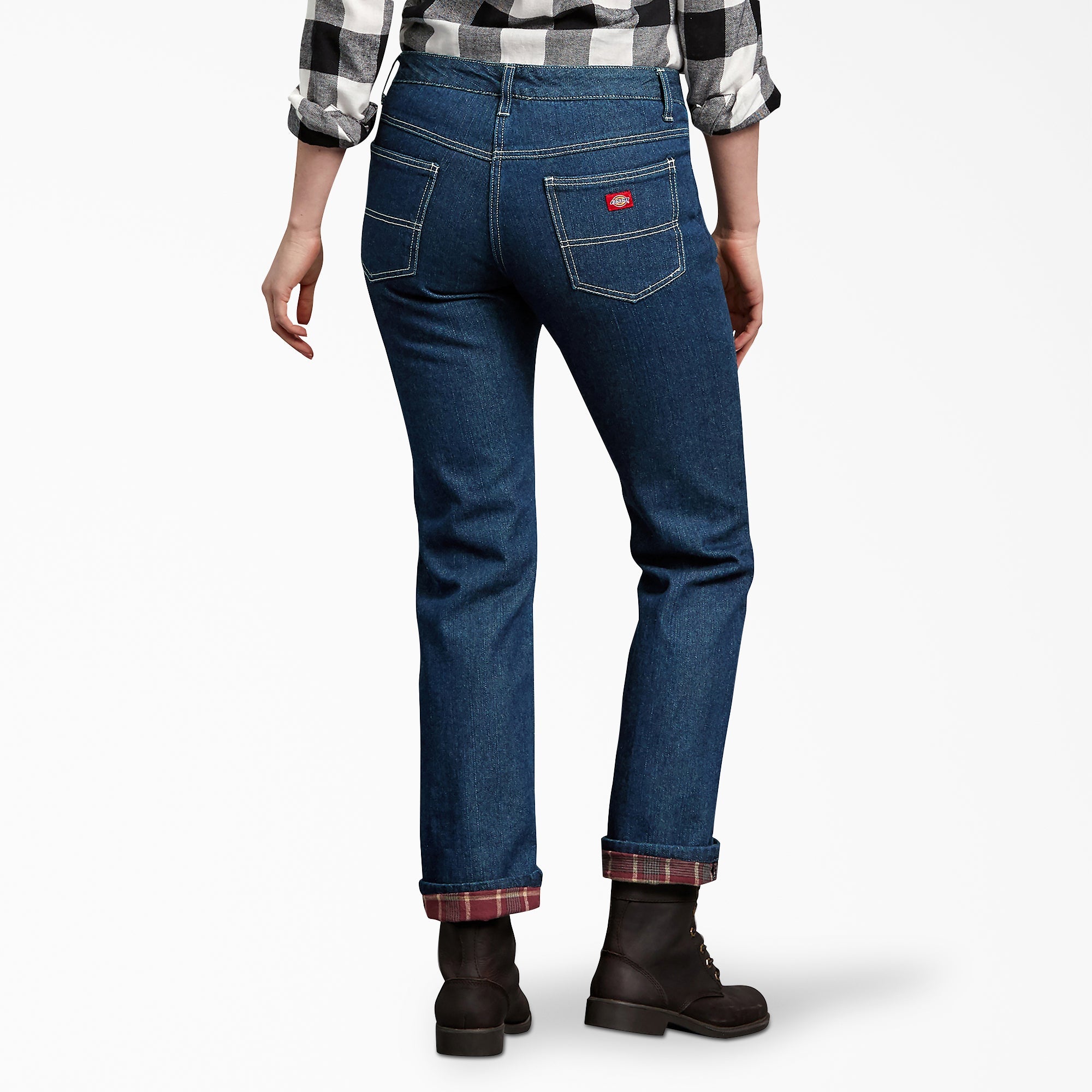 Women's Denim Flannel Lined Relaxed Fit Jeans