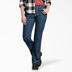 Women's Denim Flannel Lined Relaxed Fit Jeans