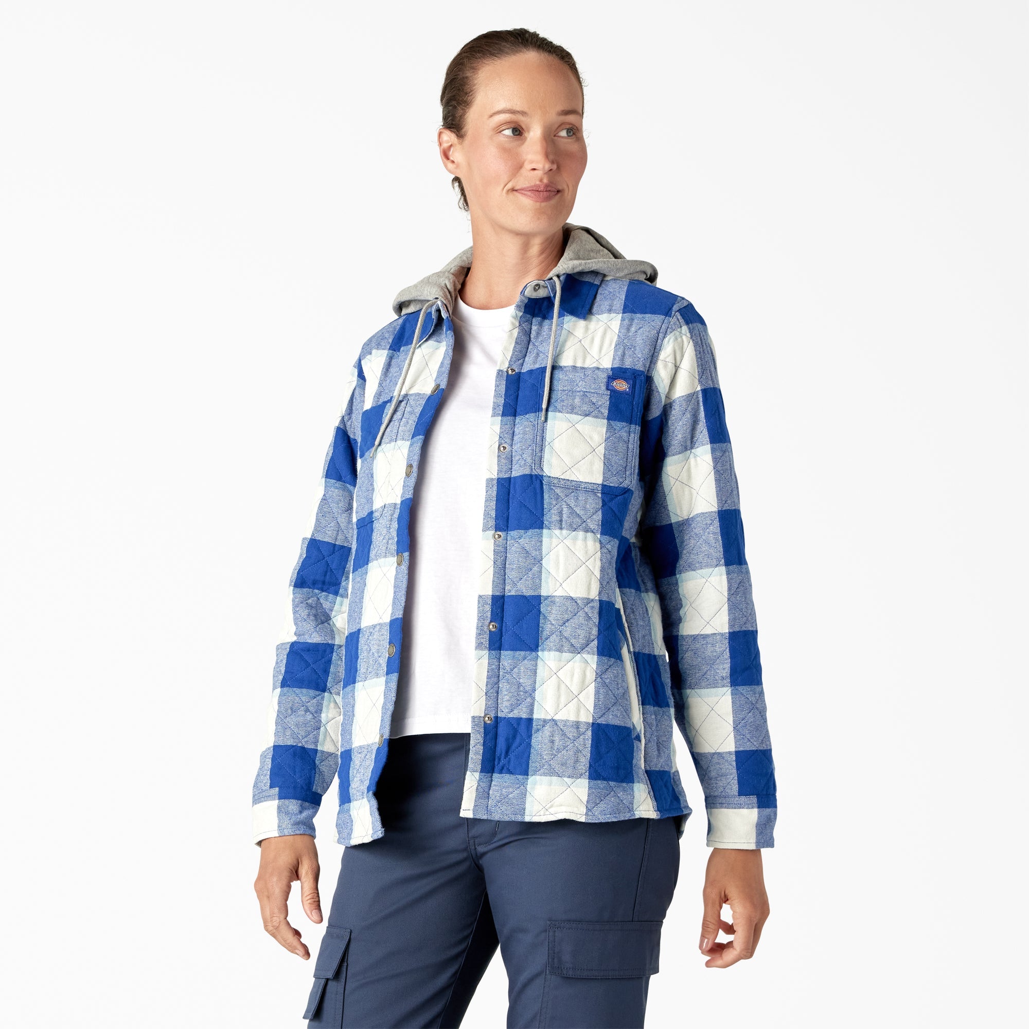 Women's Flannel Hooded Shirt Jacket
