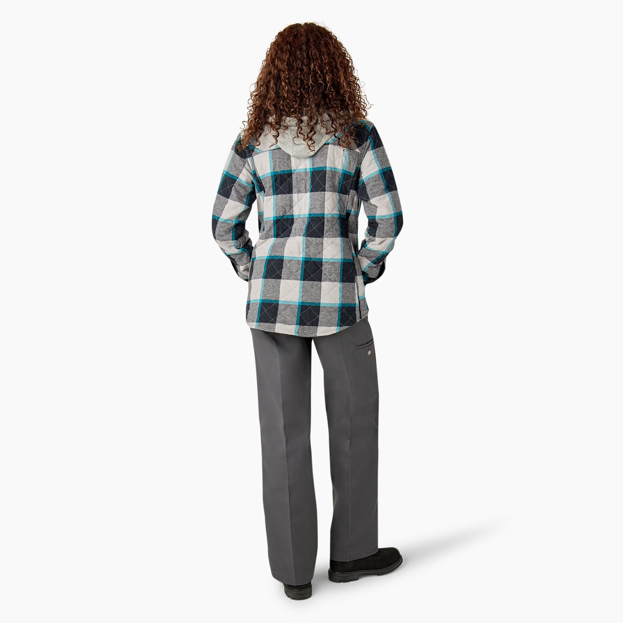 Women's Flannel Hooded Shirt Jacket