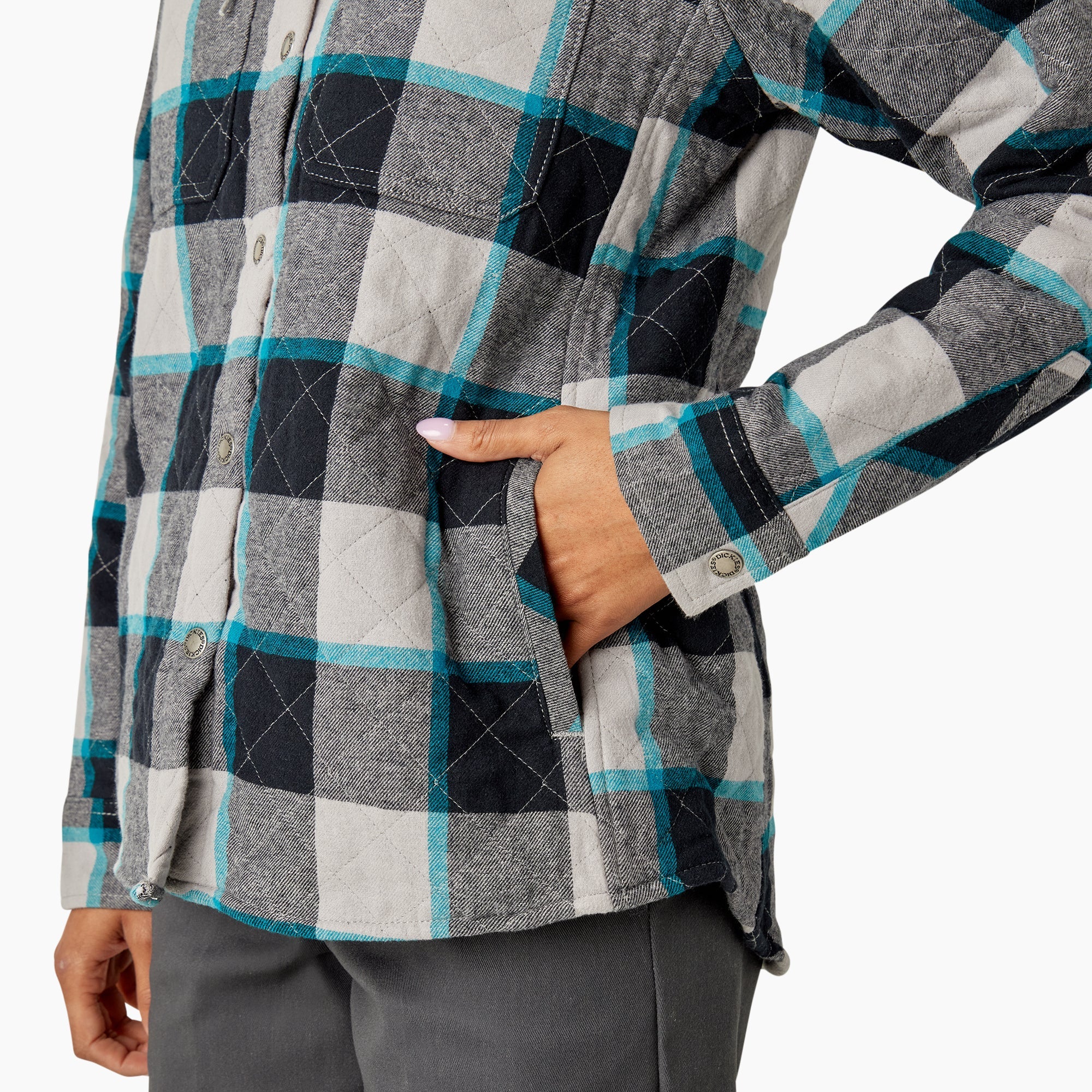 Women's Flannel Hooded Shirt Jacket