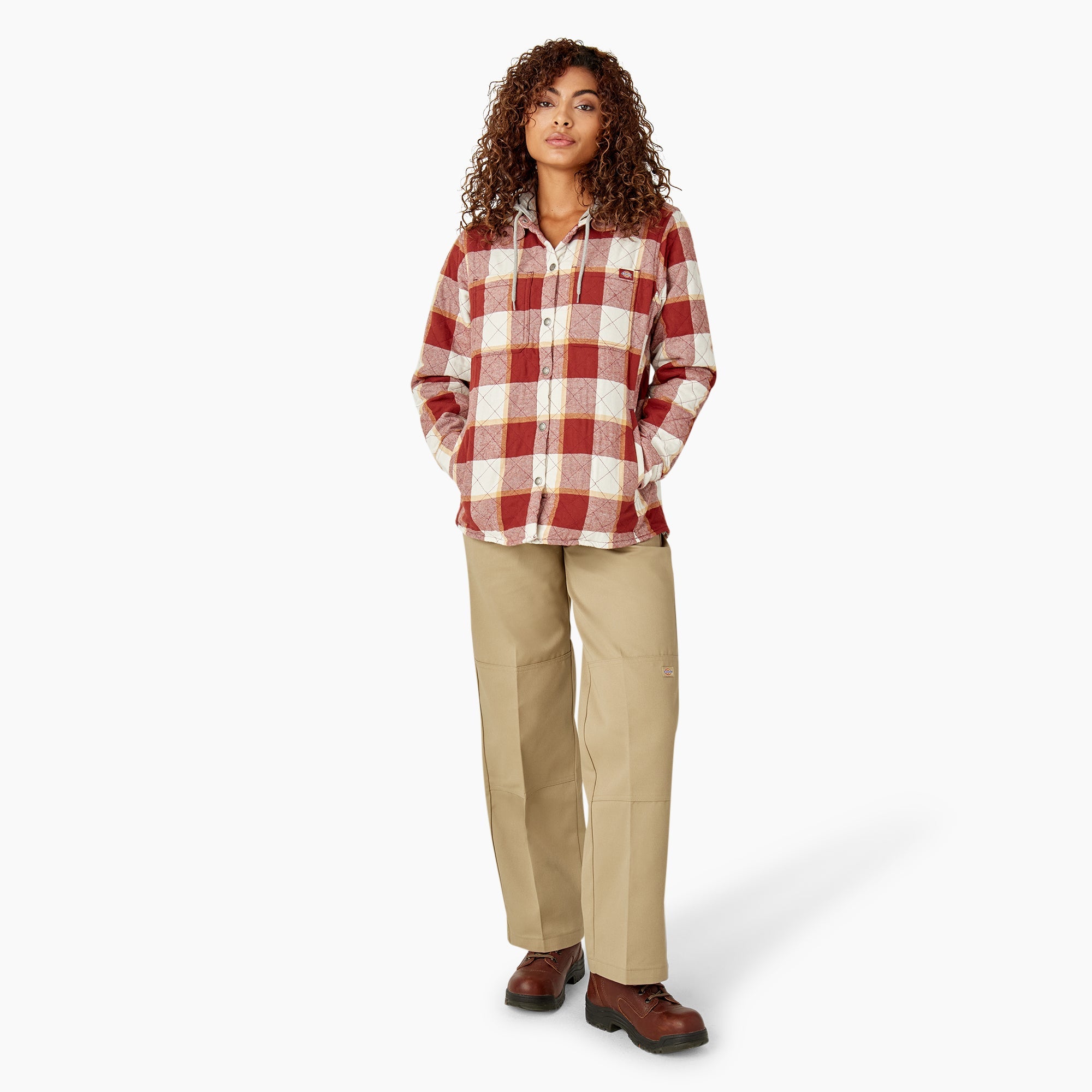Women's Flannel Hooded Shirt Jacket