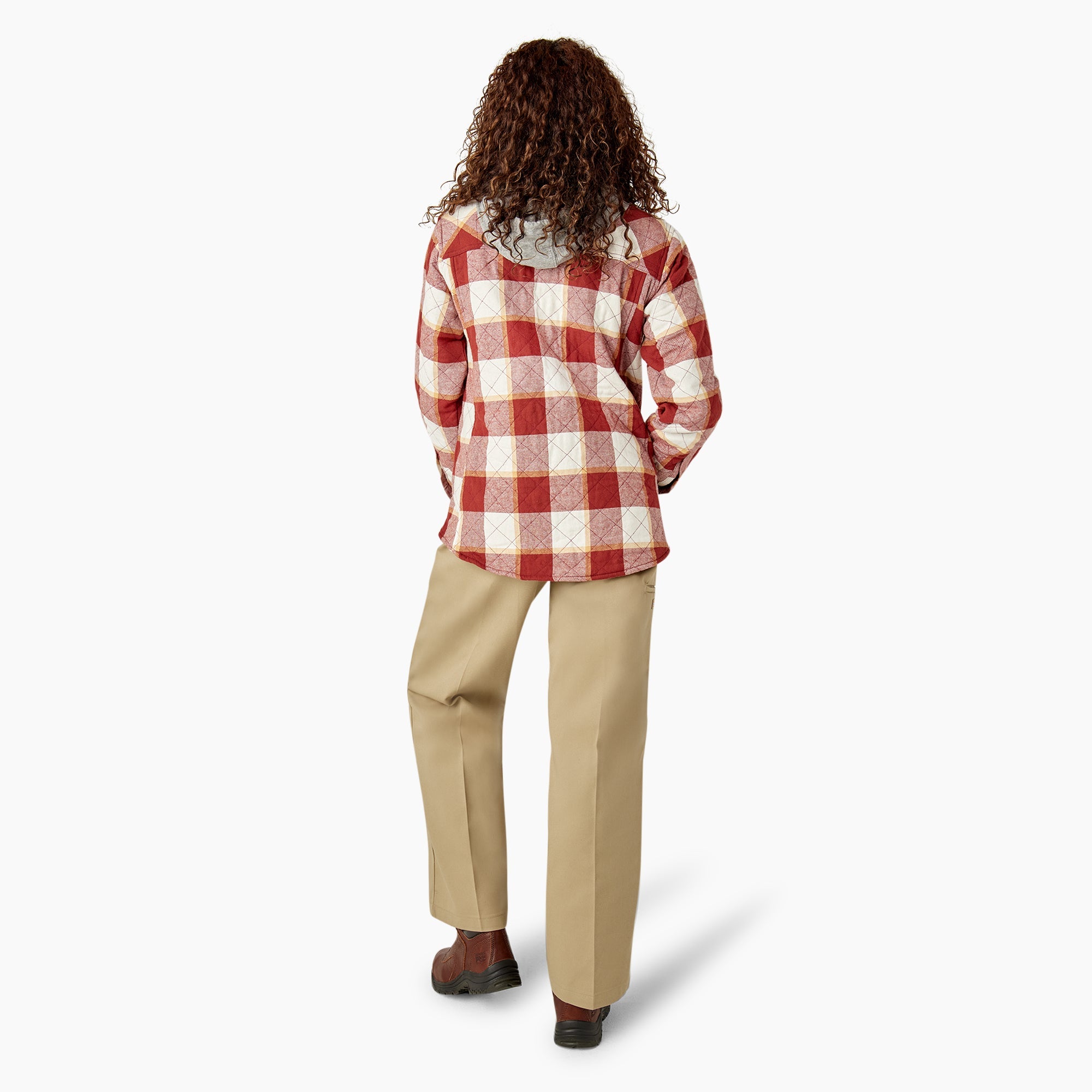 Women's Flannel Hooded Shirt Jacket