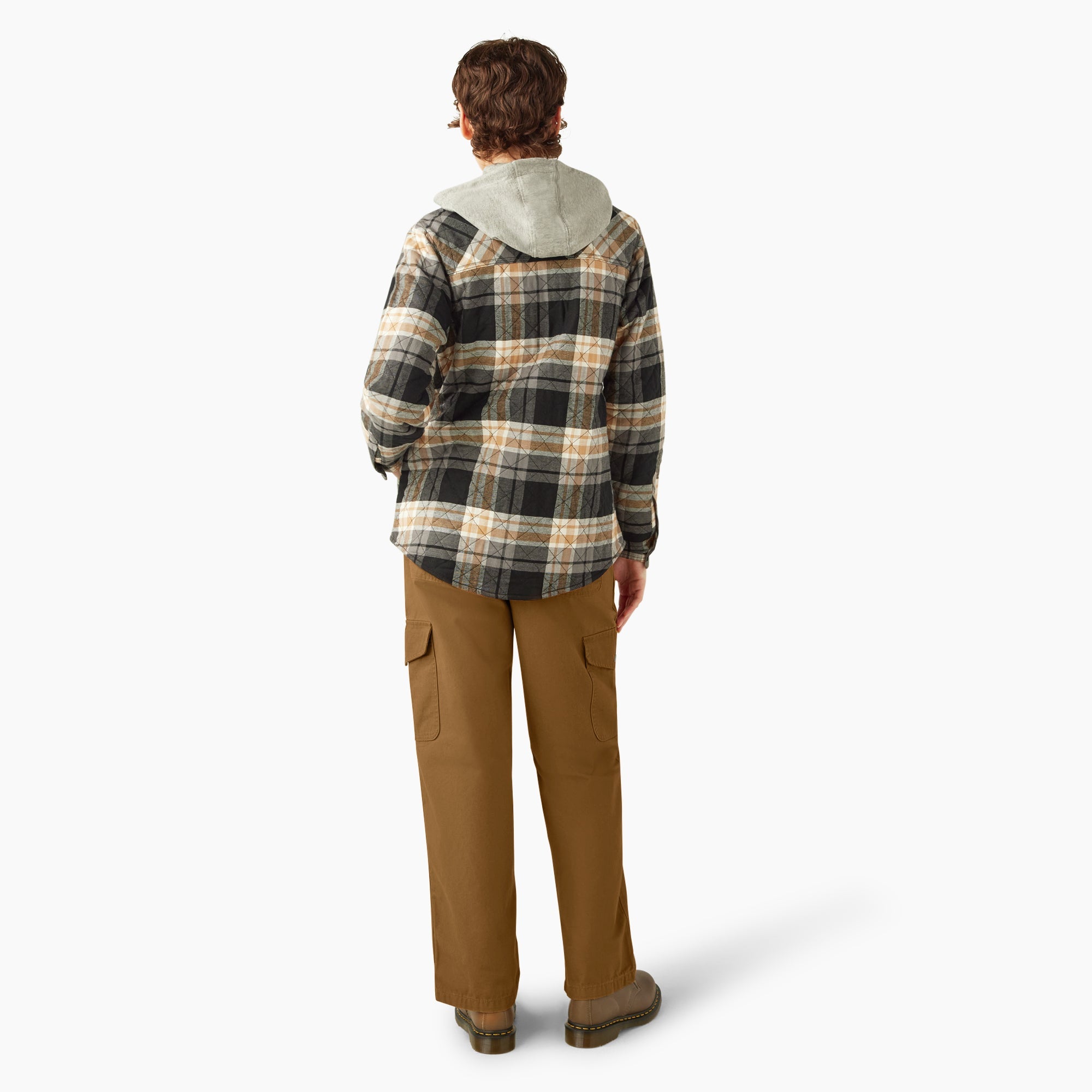 Women's Flannel Hooded Shirt Jacket