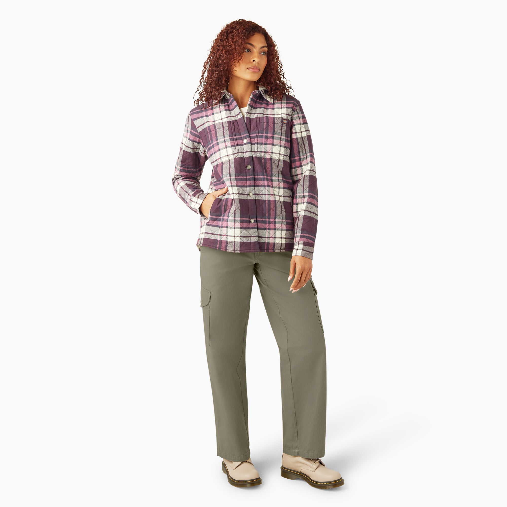 Women's Flannel Hooded Shirt Jacket