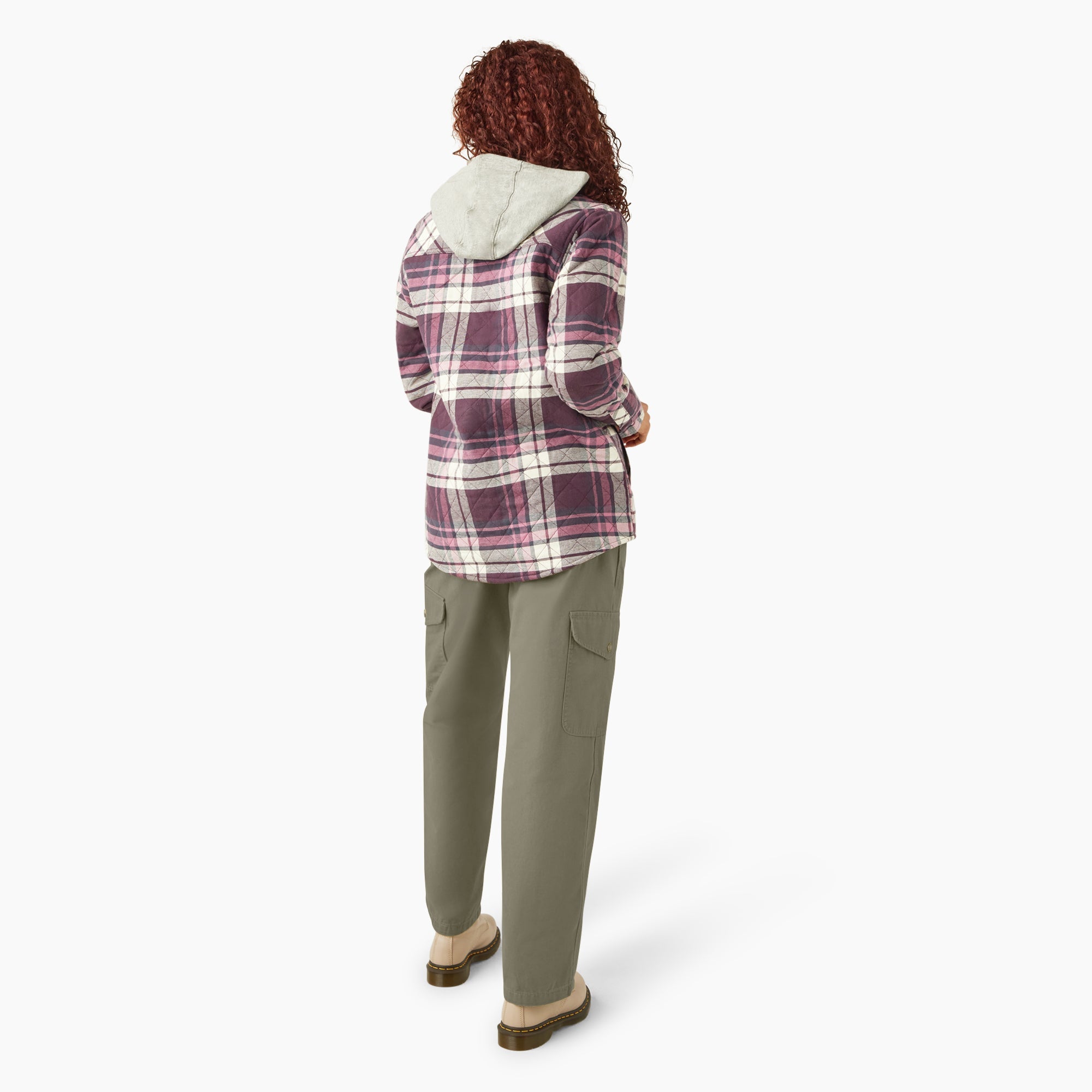Women's Flannel Hooded Shirt Jacket