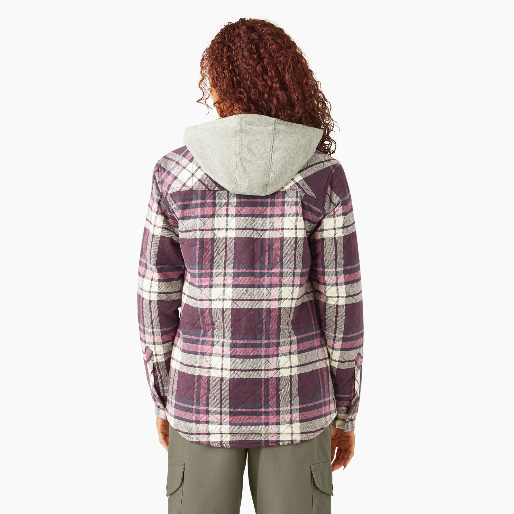 Women's Flannel Hooded Shirt Jacket