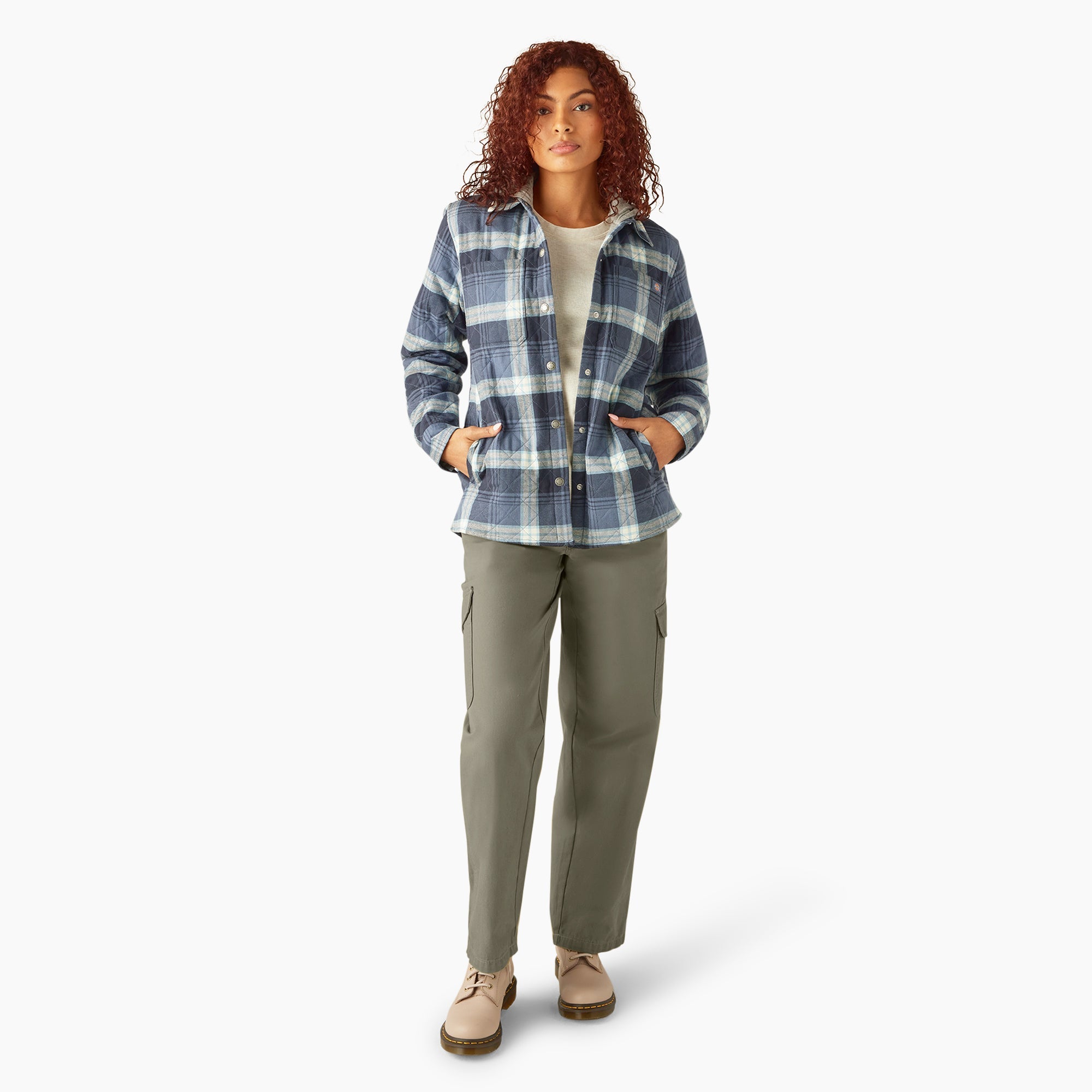 Women's Flannel Hooded Shirt Jacket