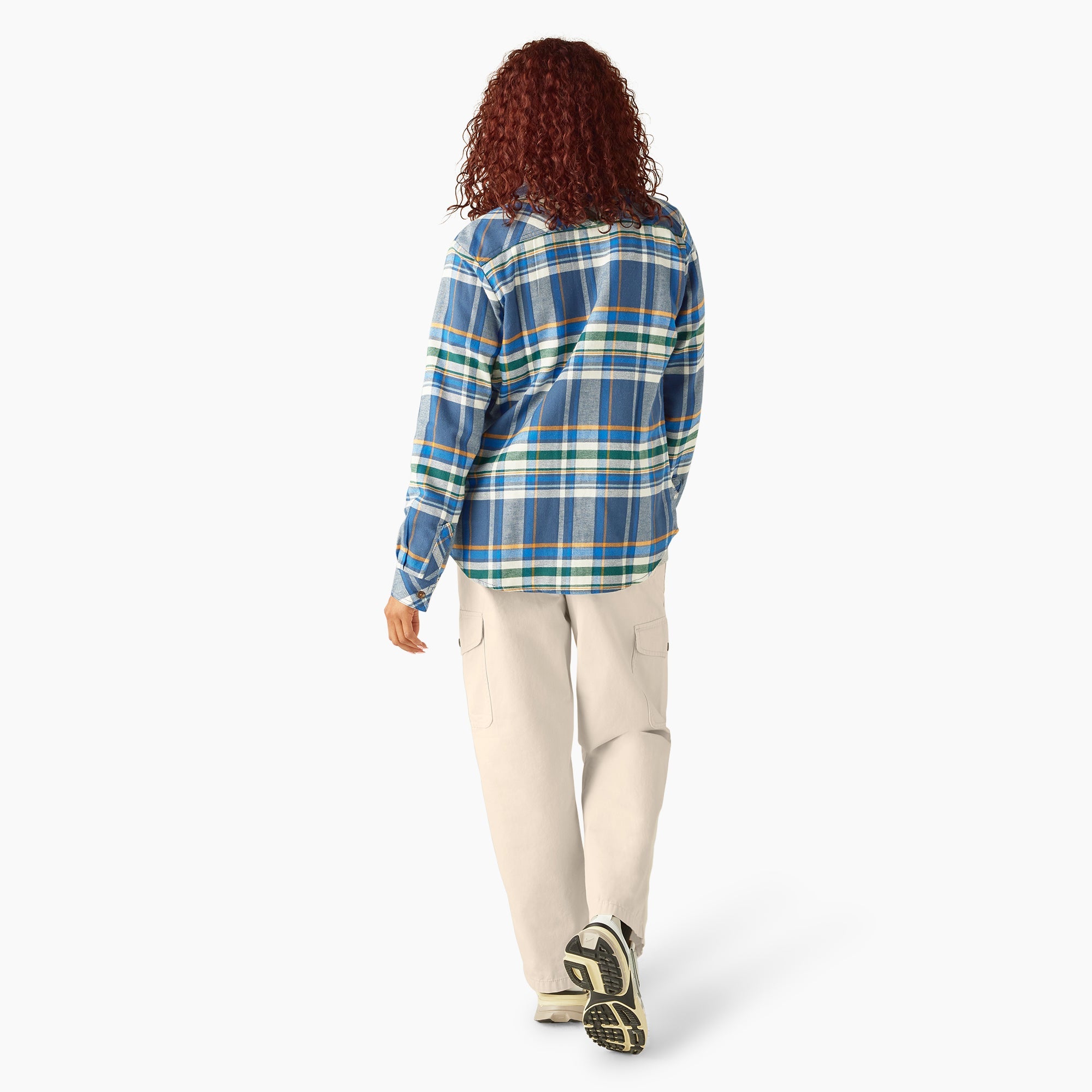 Women's Plaid Flannel Long Sleeve Shirt