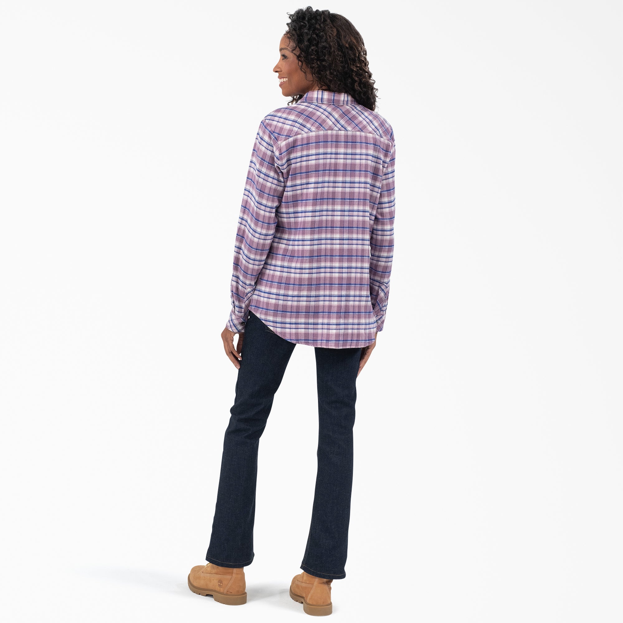 Women's Plaid Flannel Long Sleeve Shirt