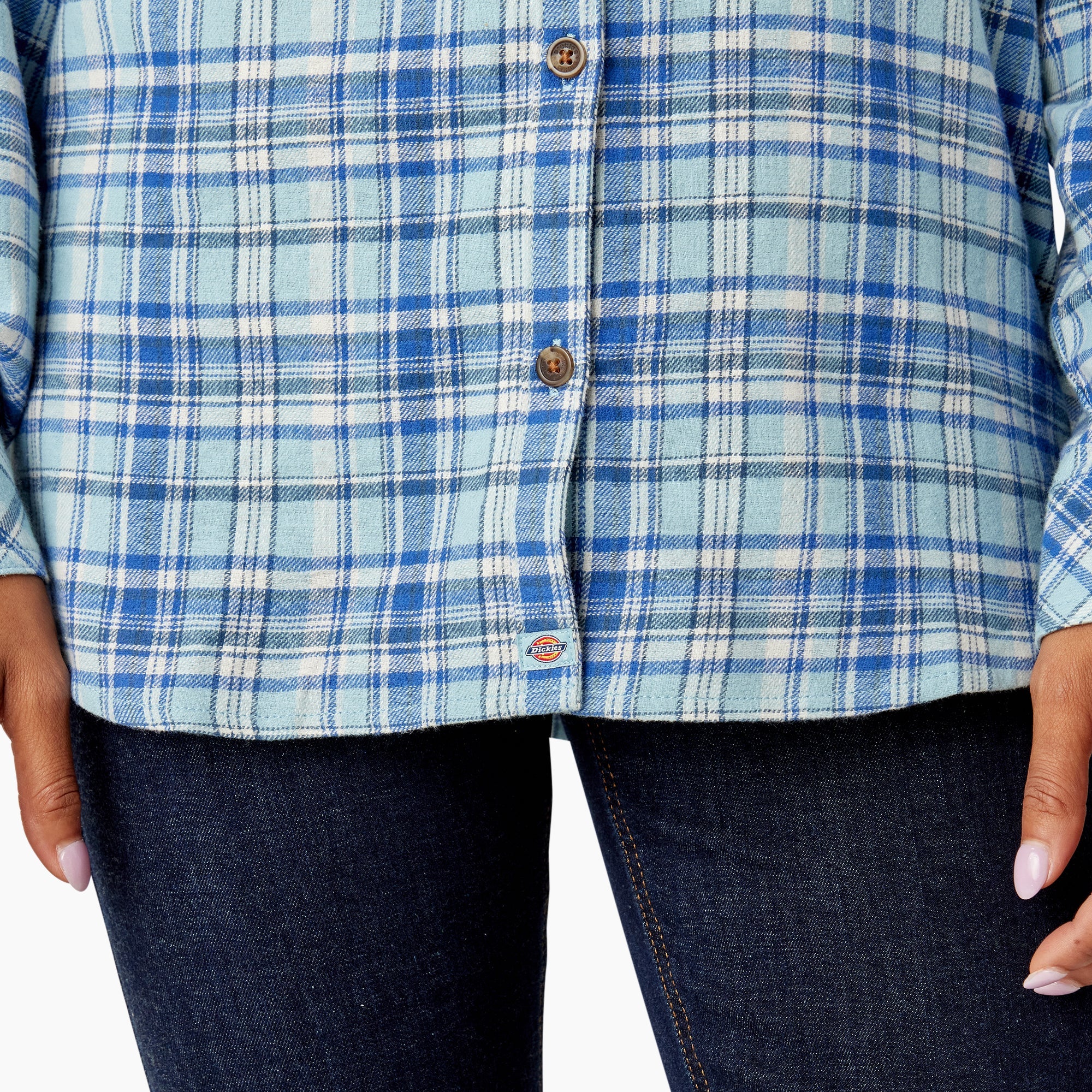 Women's Plaid Flannel Long Sleeve Shirt