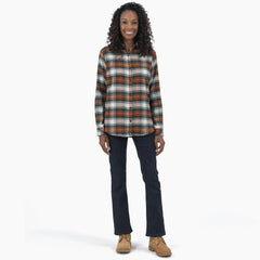 Women's Plaid Flannel Long Sleeve Shirt
