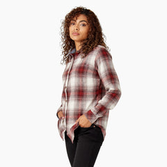 Women's Plaid Flannel Long Sleeve Shirt