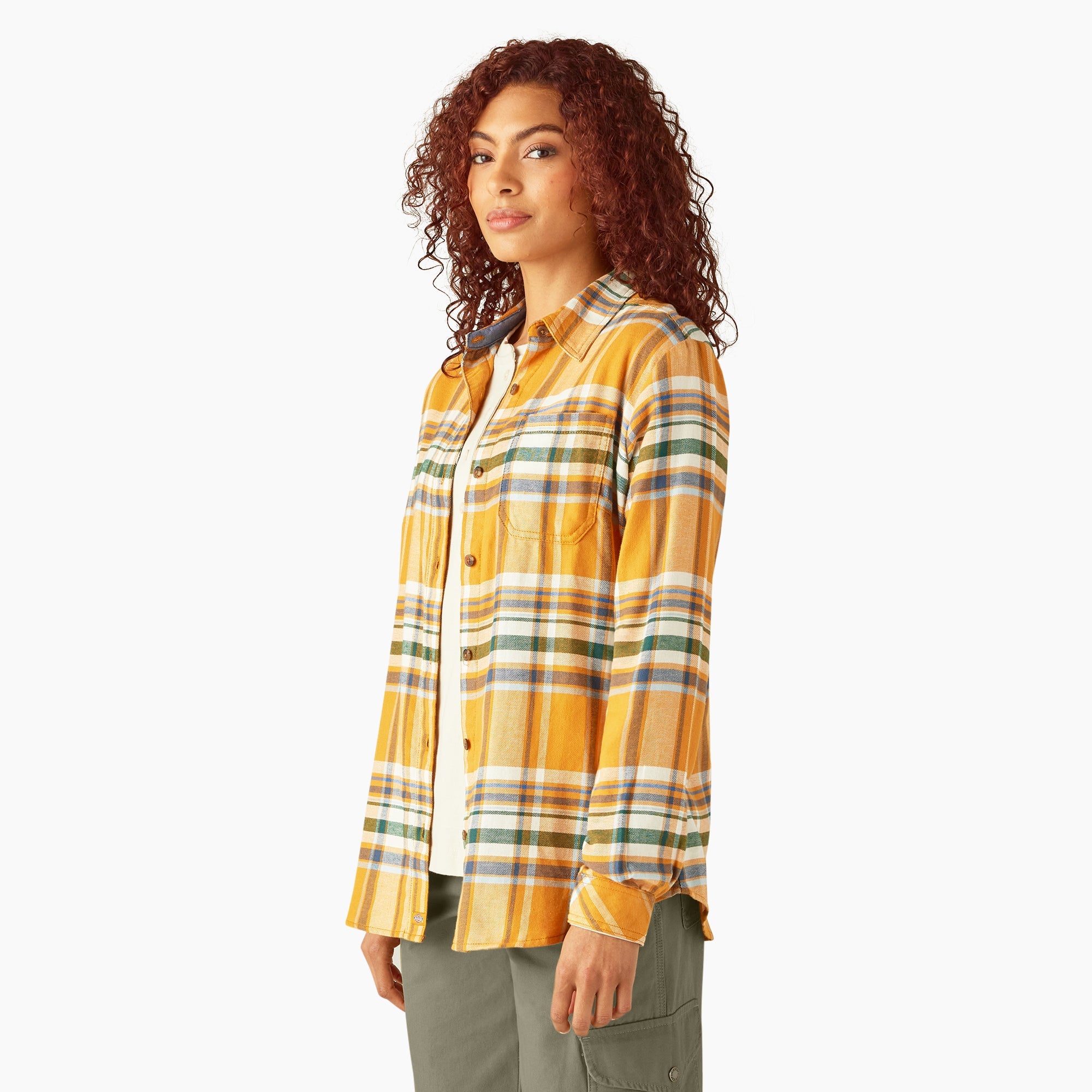 Women's Plaid Flannel Long Sleeve Shirt