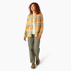 Women's Plaid Flannel Long Sleeve Shirt