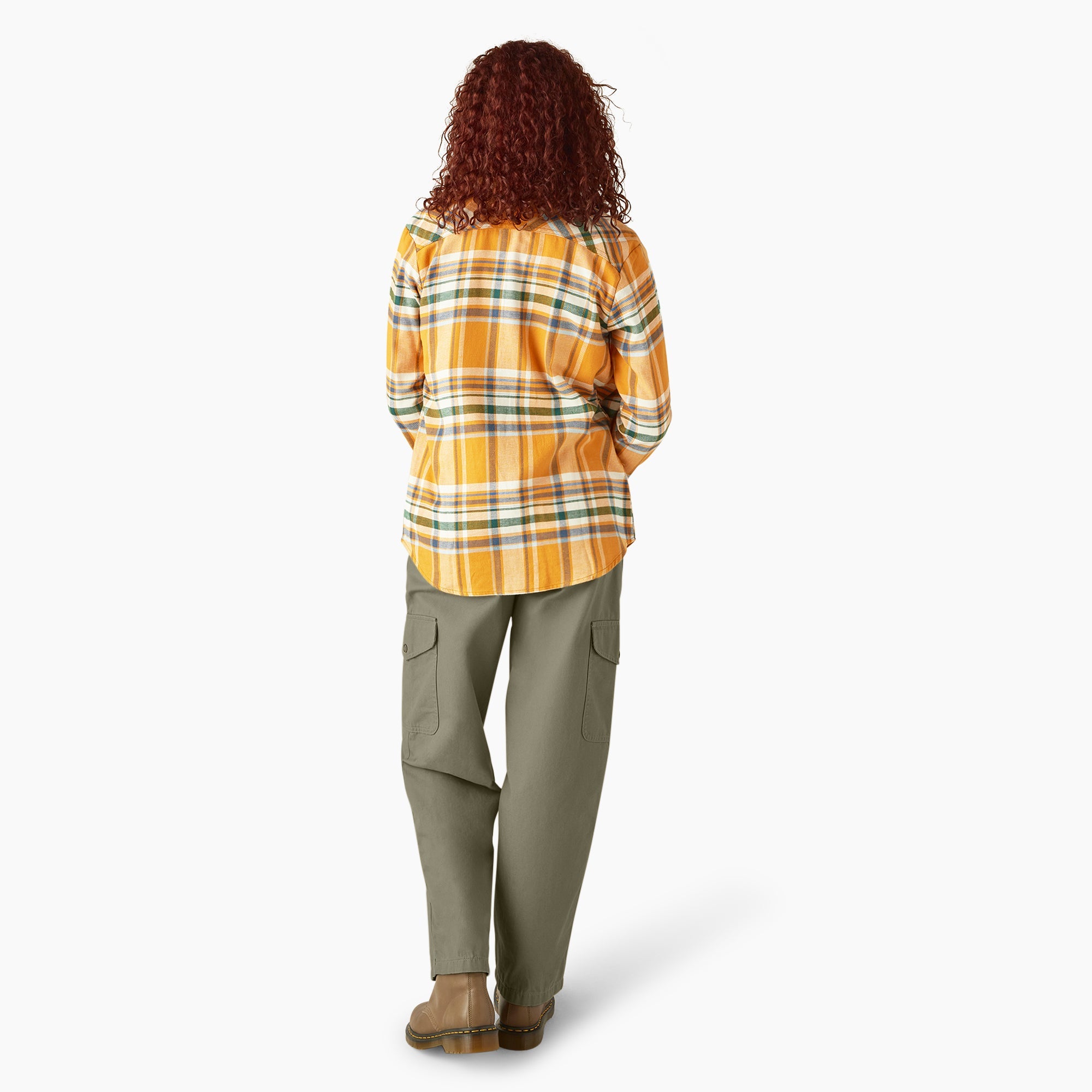 Women's Plaid Flannel Long Sleeve Shirt