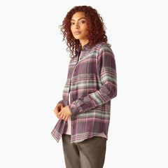 Women's Plaid Flannel Long Sleeve Shirt