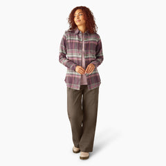 Women's Plaid Flannel Long Sleeve Shirt