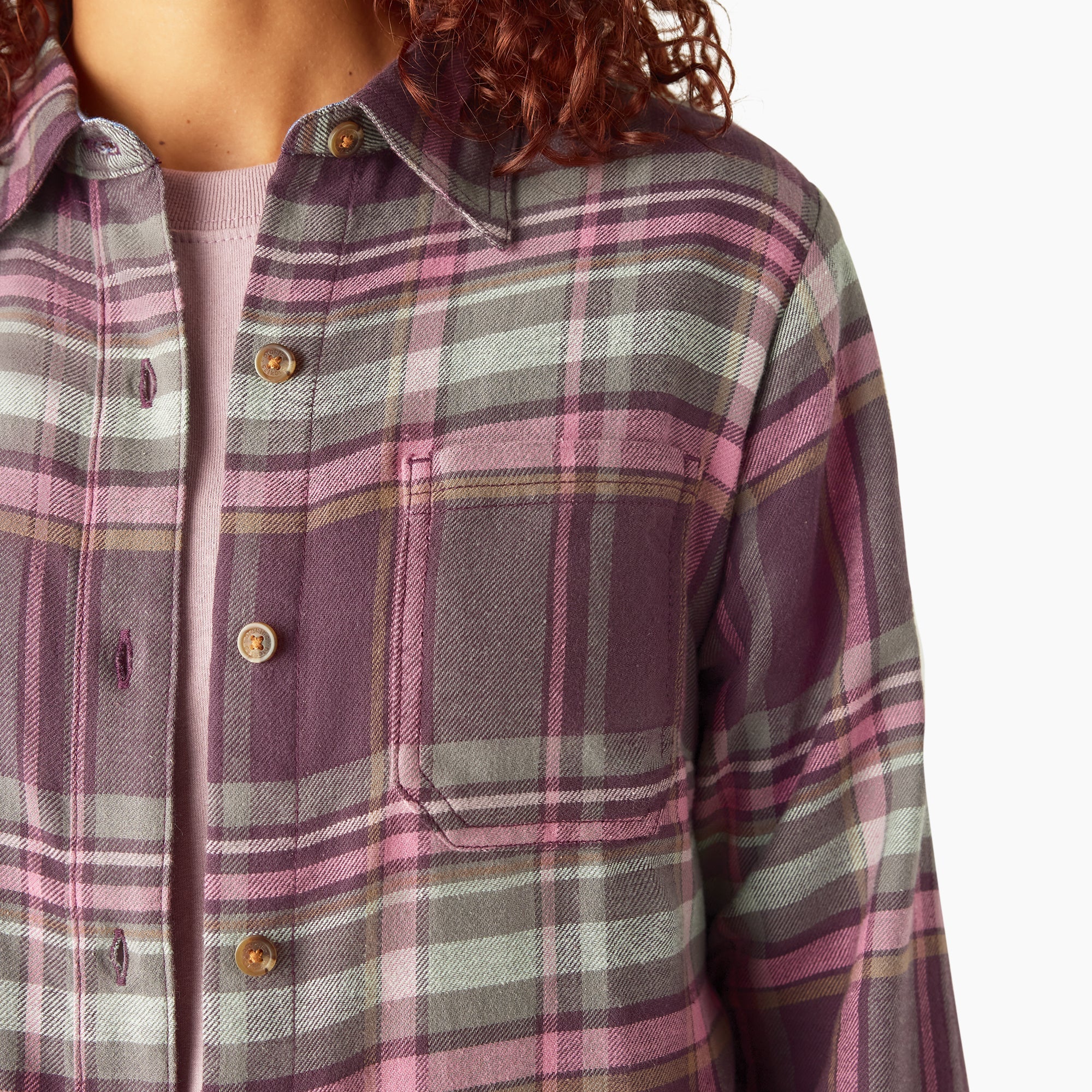 Women's Plaid Flannel Long Sleeve Shirt