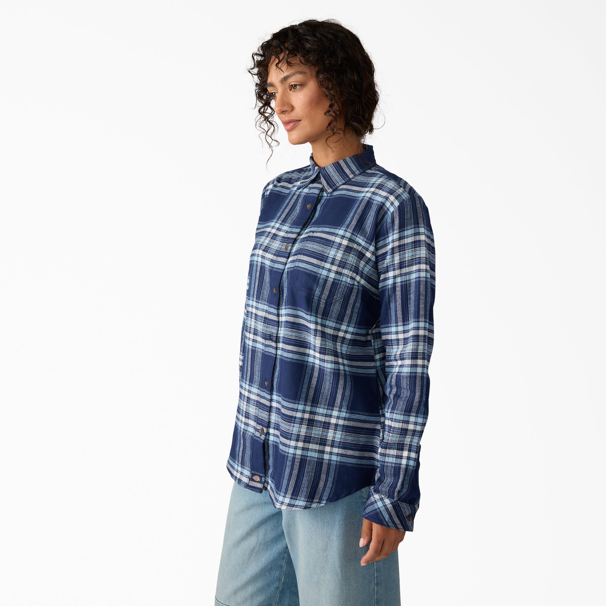 Women's Plaid Flannel Long Sleeve Shirt
