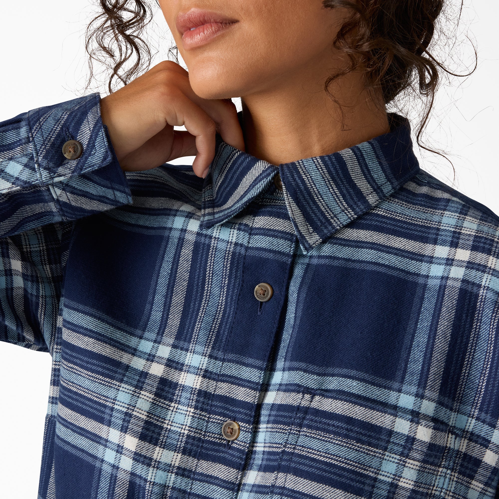 Women's Plaid Flannel Long Sleeve Shirt