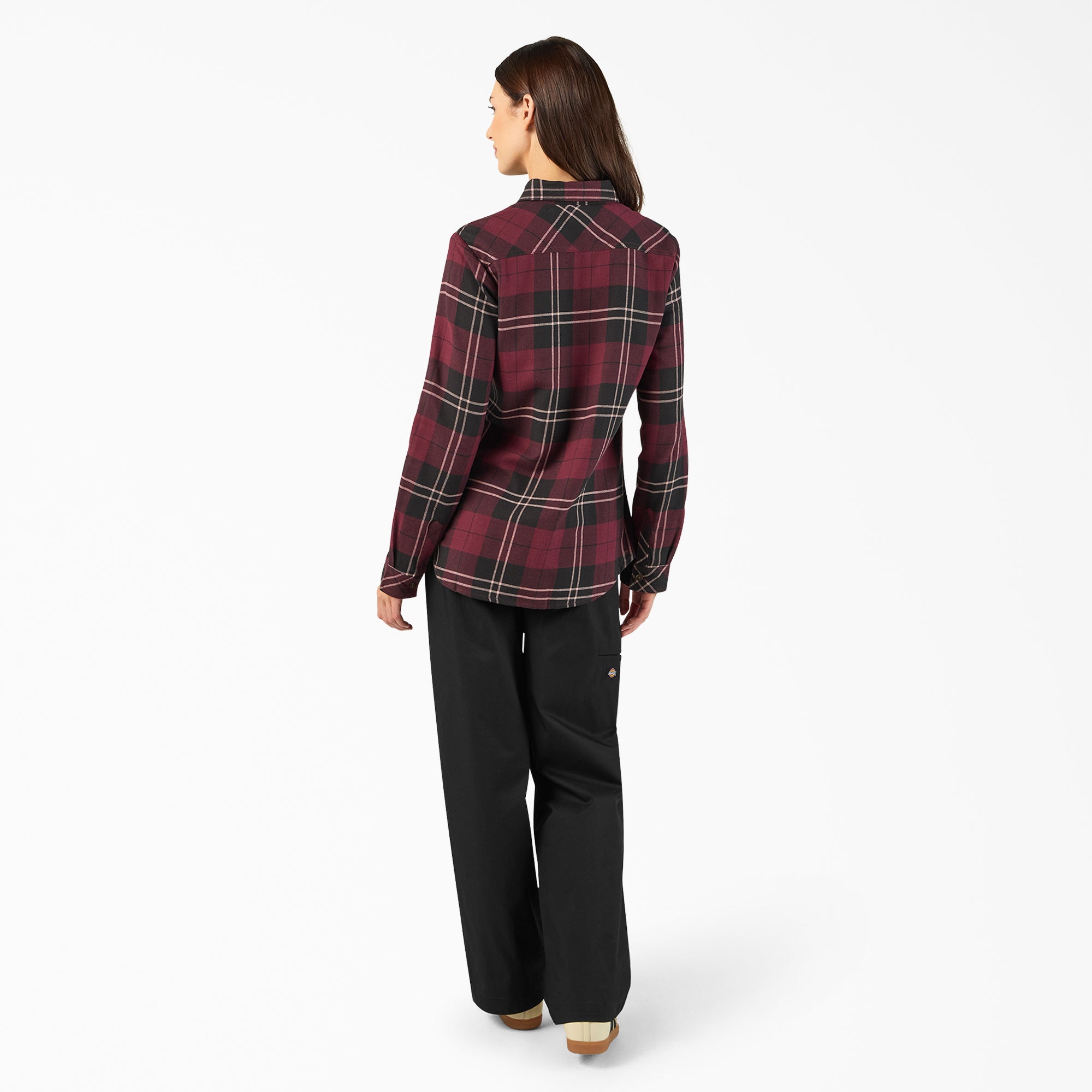 Women's Plaid Flannel Long Sleeve Shirt