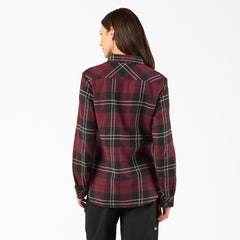 Women's Plaid Flannel Long Sleeve Shirt
