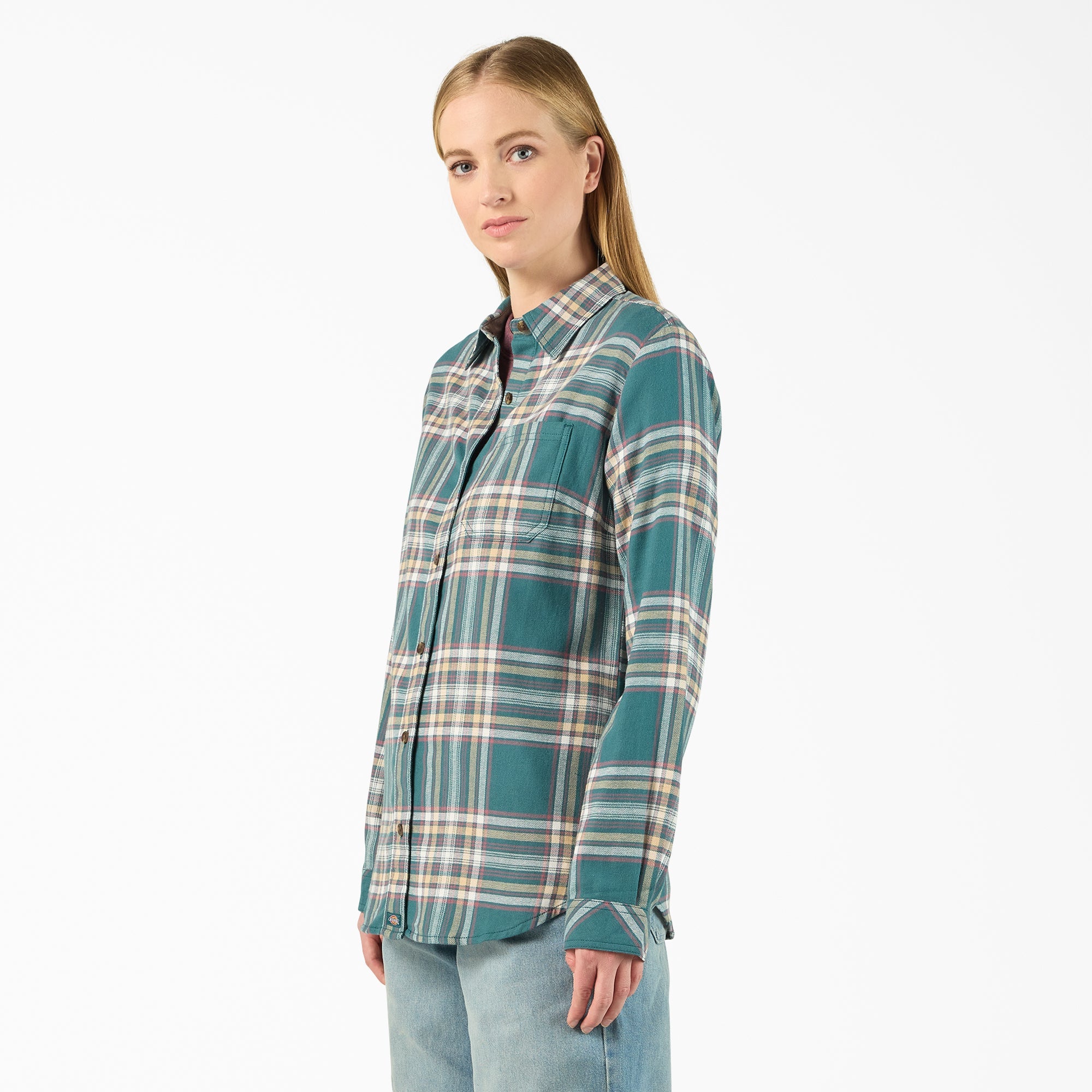 Women's Plaid Flannel Long Sleeve Shirt