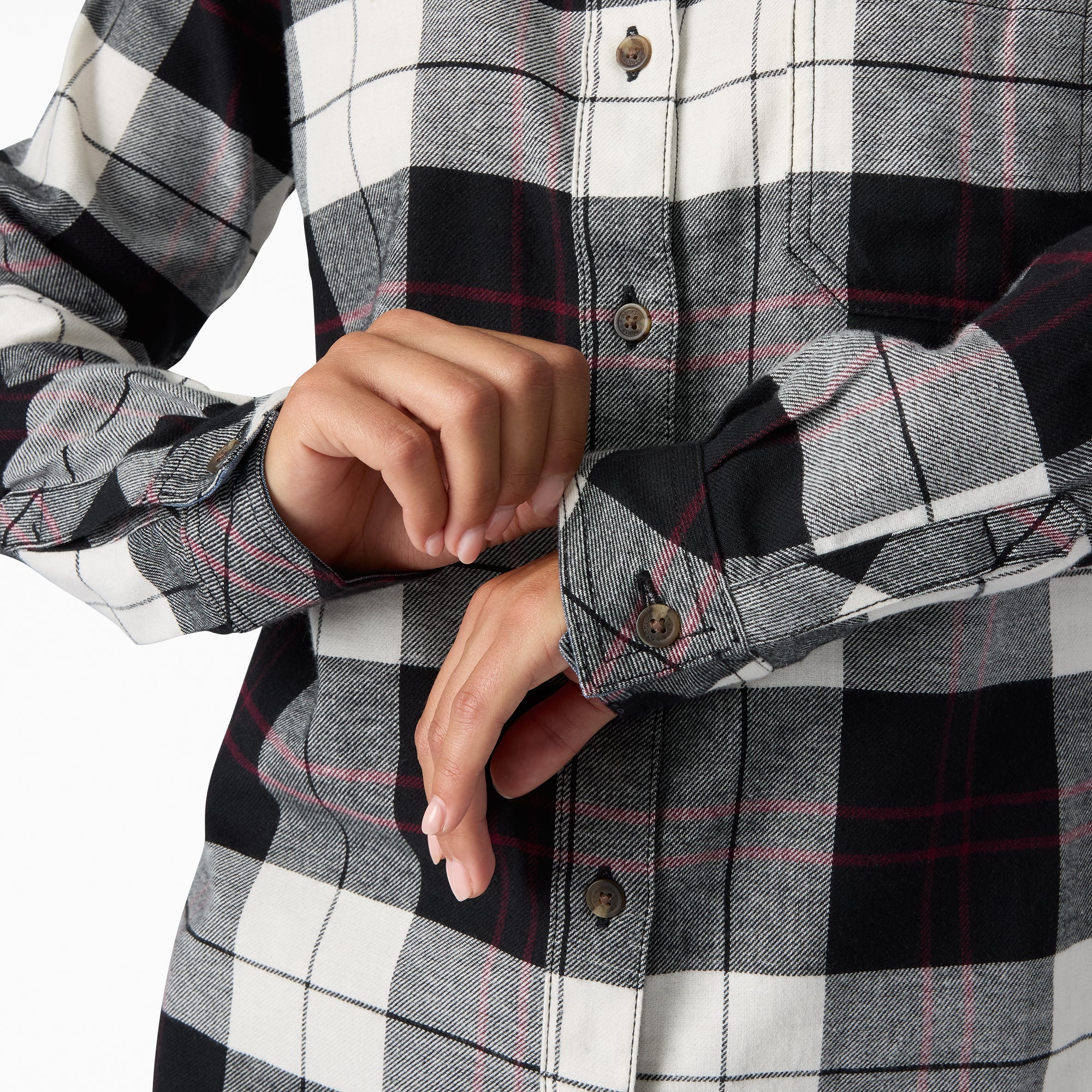 Women's Plaid Flannel Long Sleeve Shirt