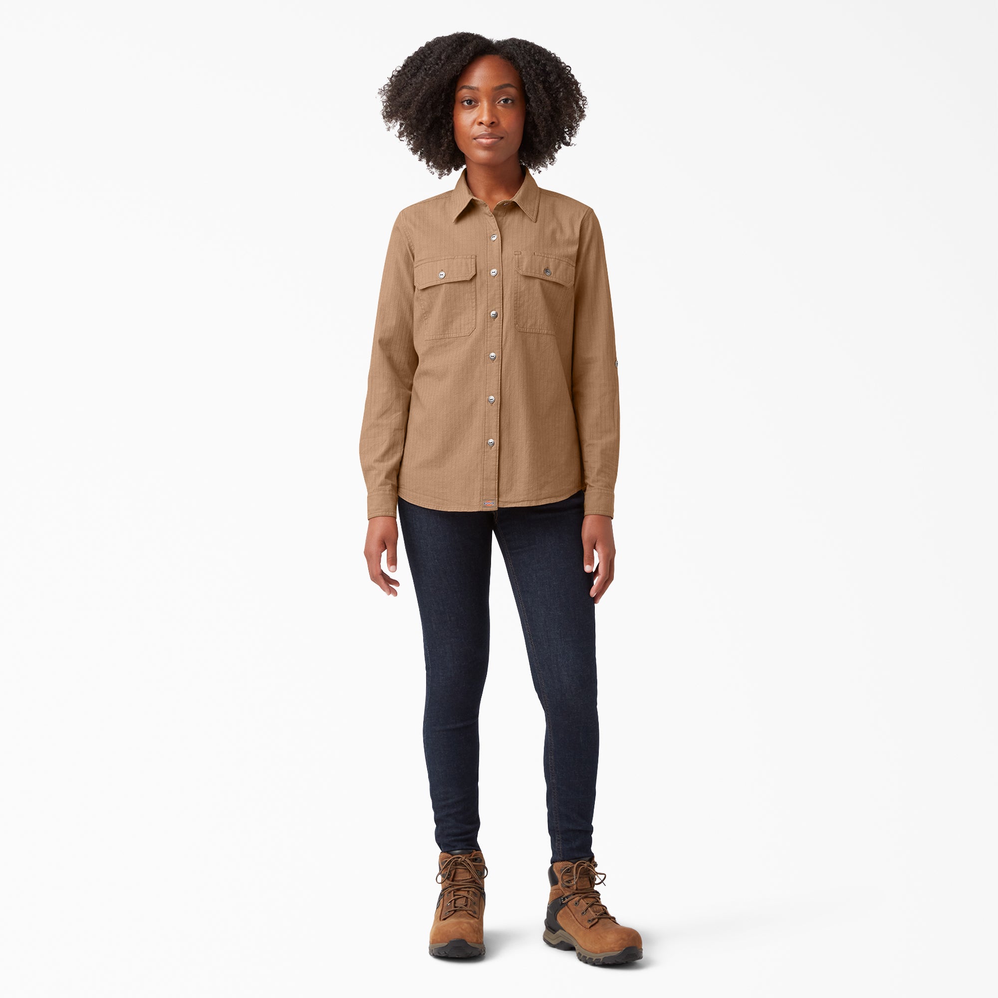 Women's Long Sleeve Roll-Tab Work Shirt
