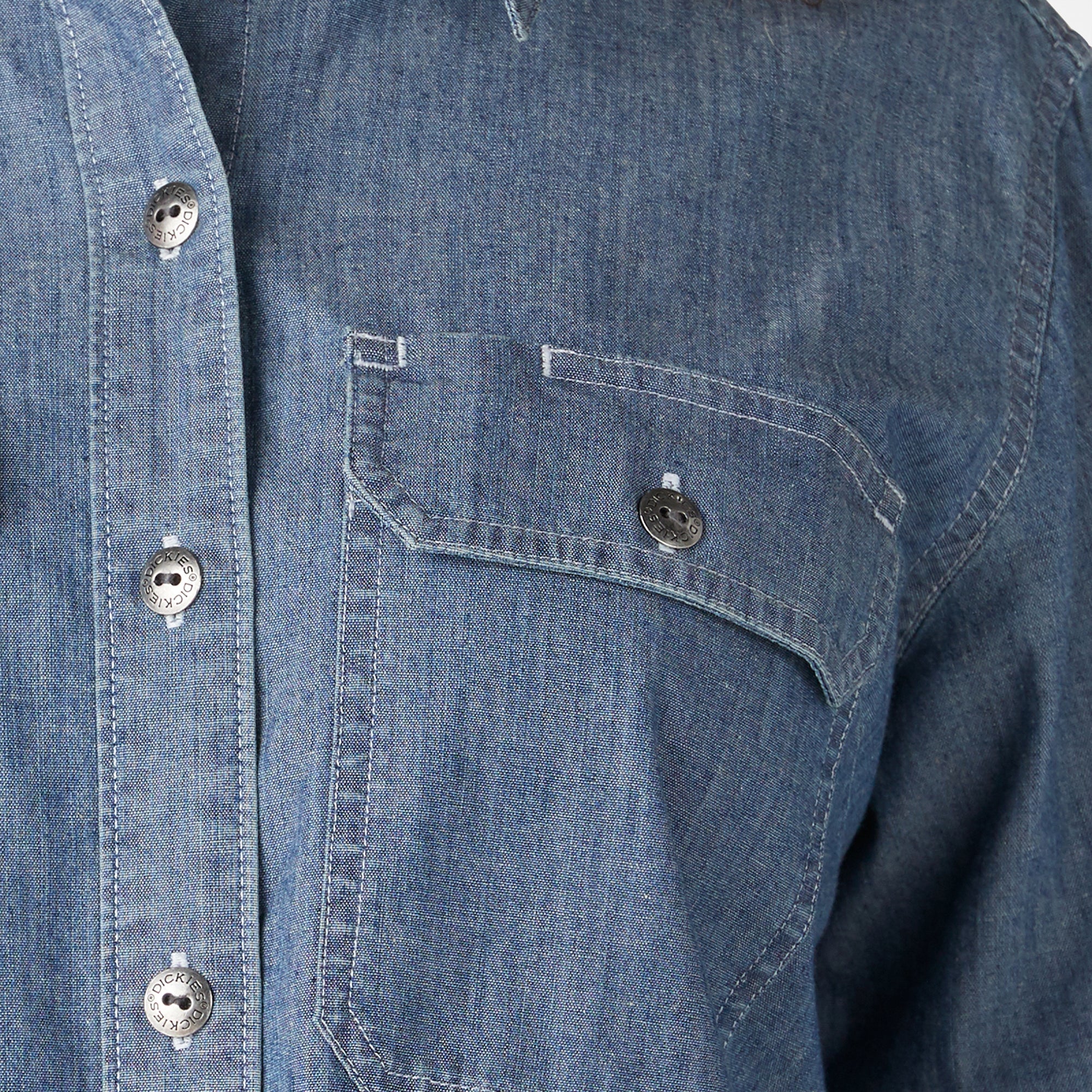 Women's Chambray Roll-Tab Work Shirt