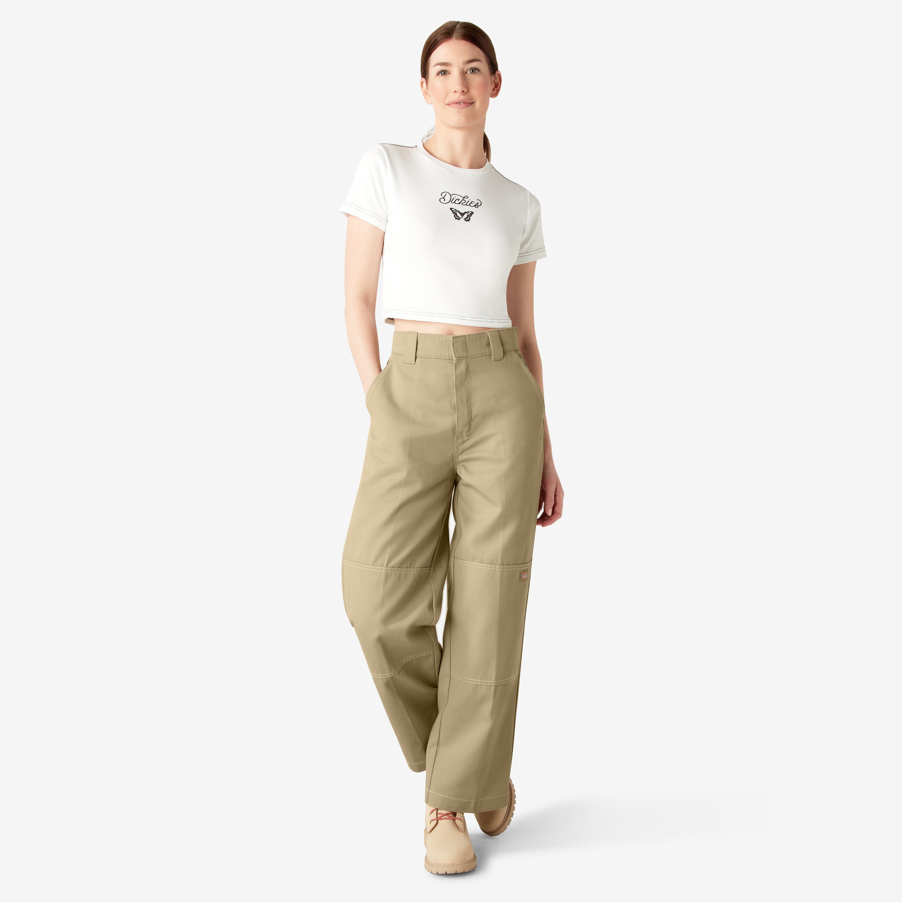 Women's Relaxed Fit Double Knee Pants