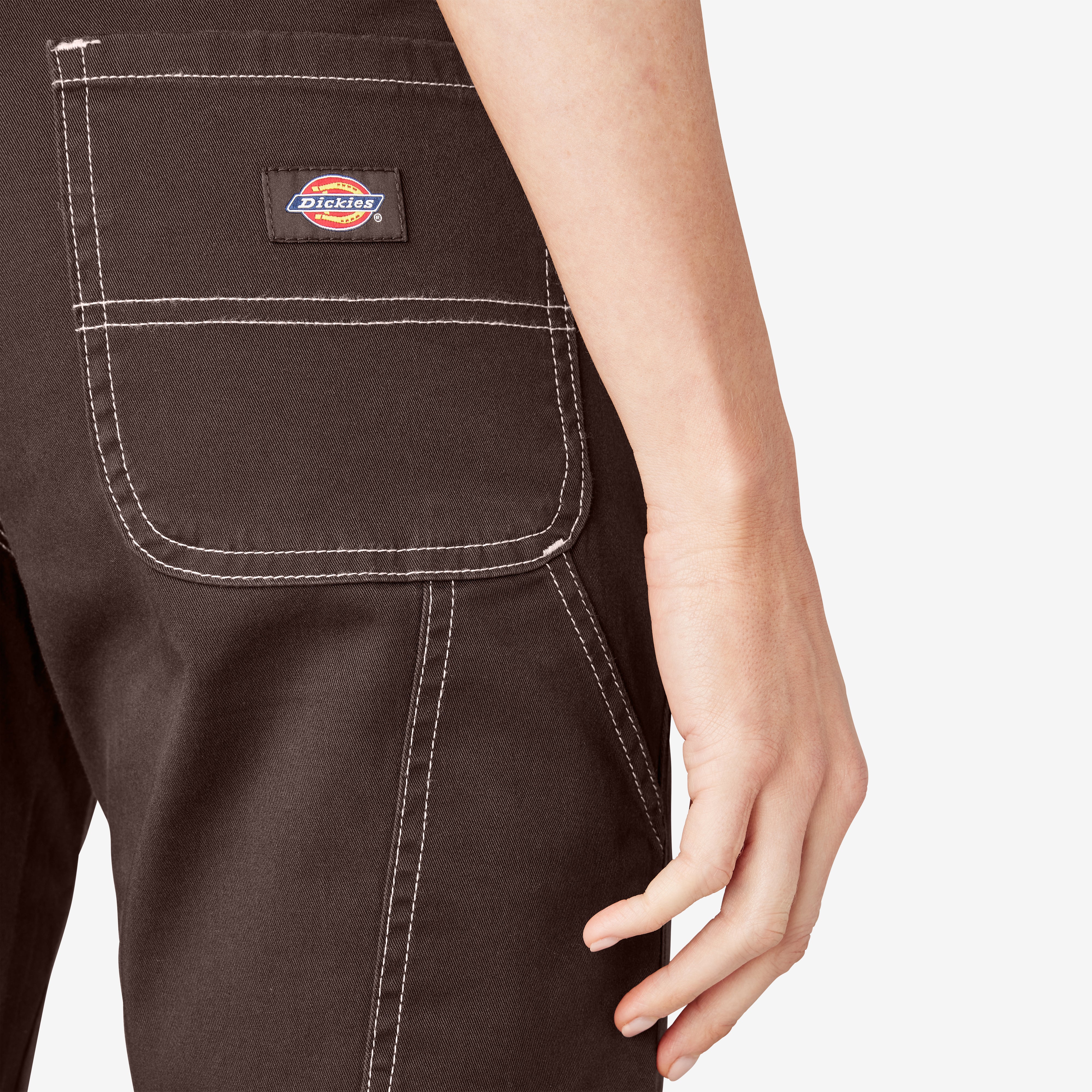 Women's Slim Straight Fit Roll Hem Carpenter Pants