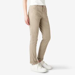 Women's Slim Straight Fit Roll Hem Carpenter Pants